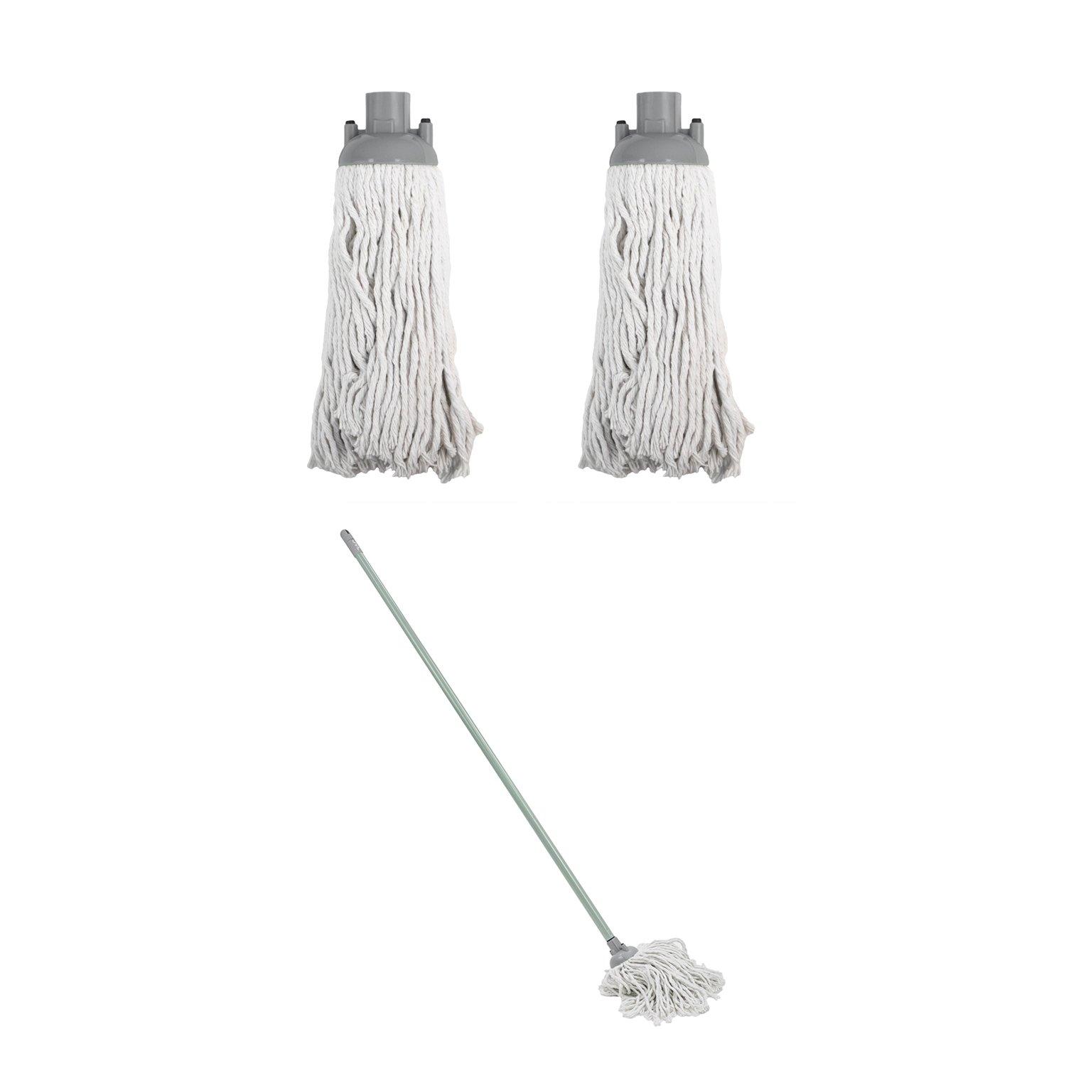 Grey - JVL - JVL String Mop with 2 Replacement Heads ¿ Grey - 1
