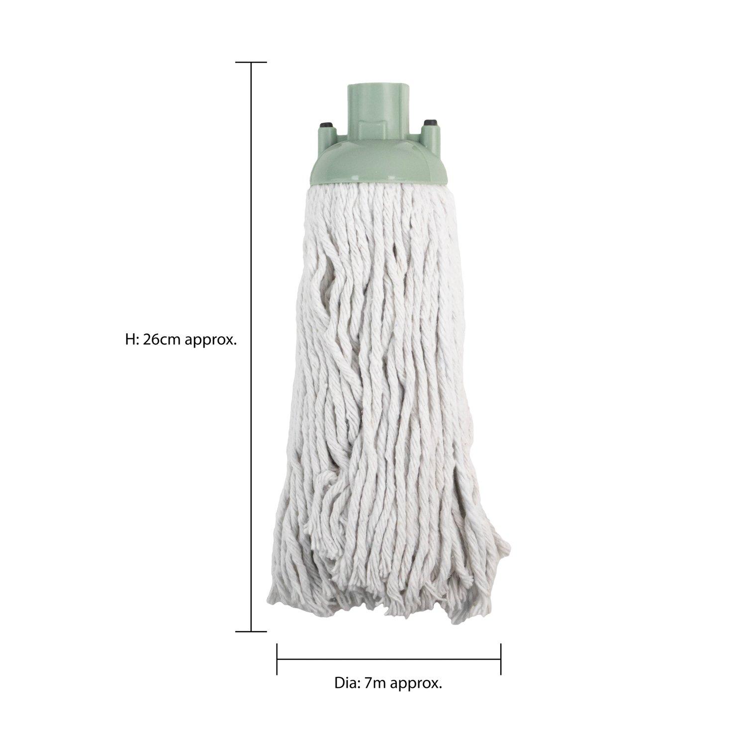 Grey - JVL - JVL String Mop with 2 Replacement Heads ¿ Grey - 8