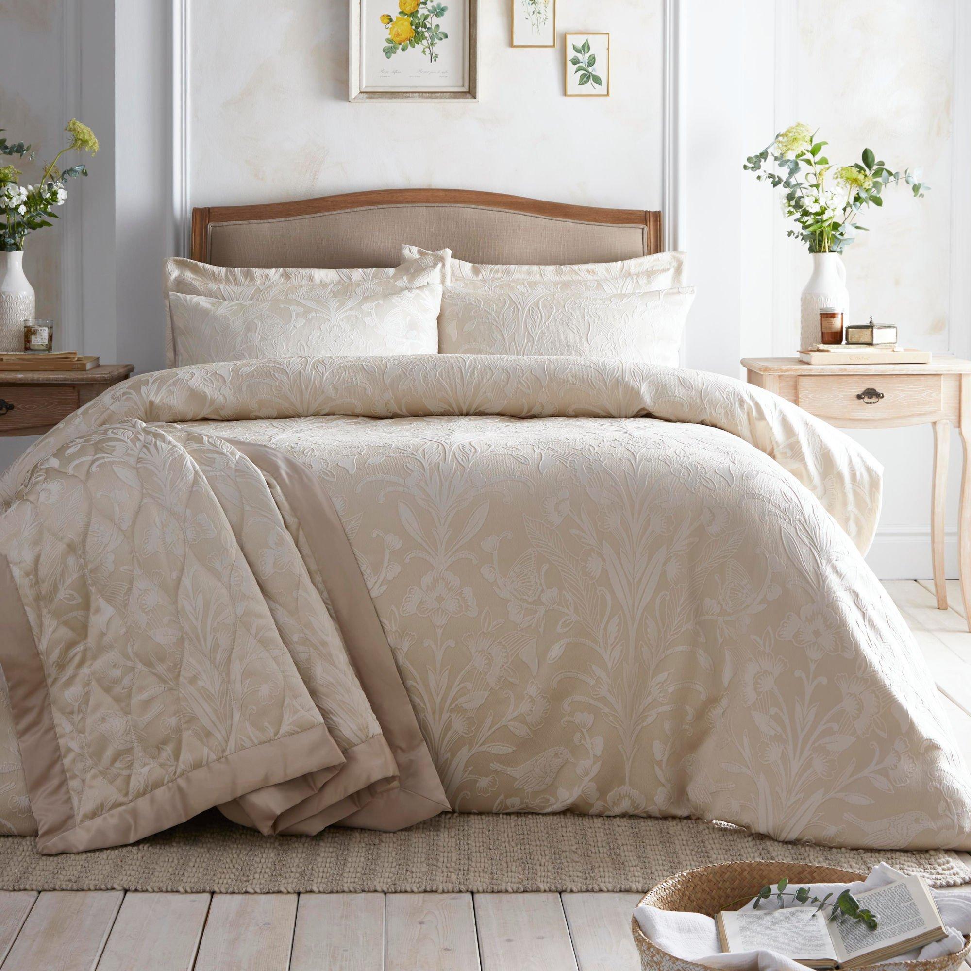 Champagne - Appletree - Elysia Jacquard Duvet Cover Set - 5
