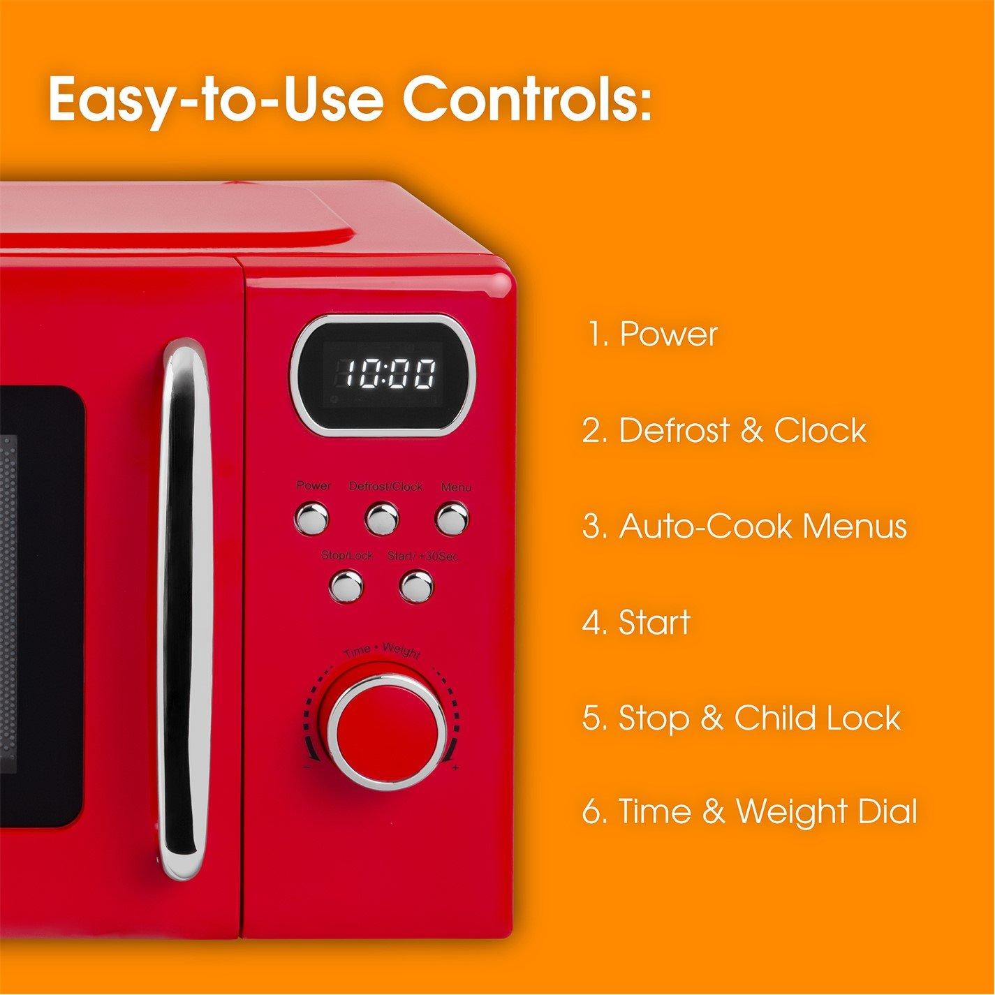 Red - Abode - AMD2004R/01 20L Digital Microwave in Red - 3