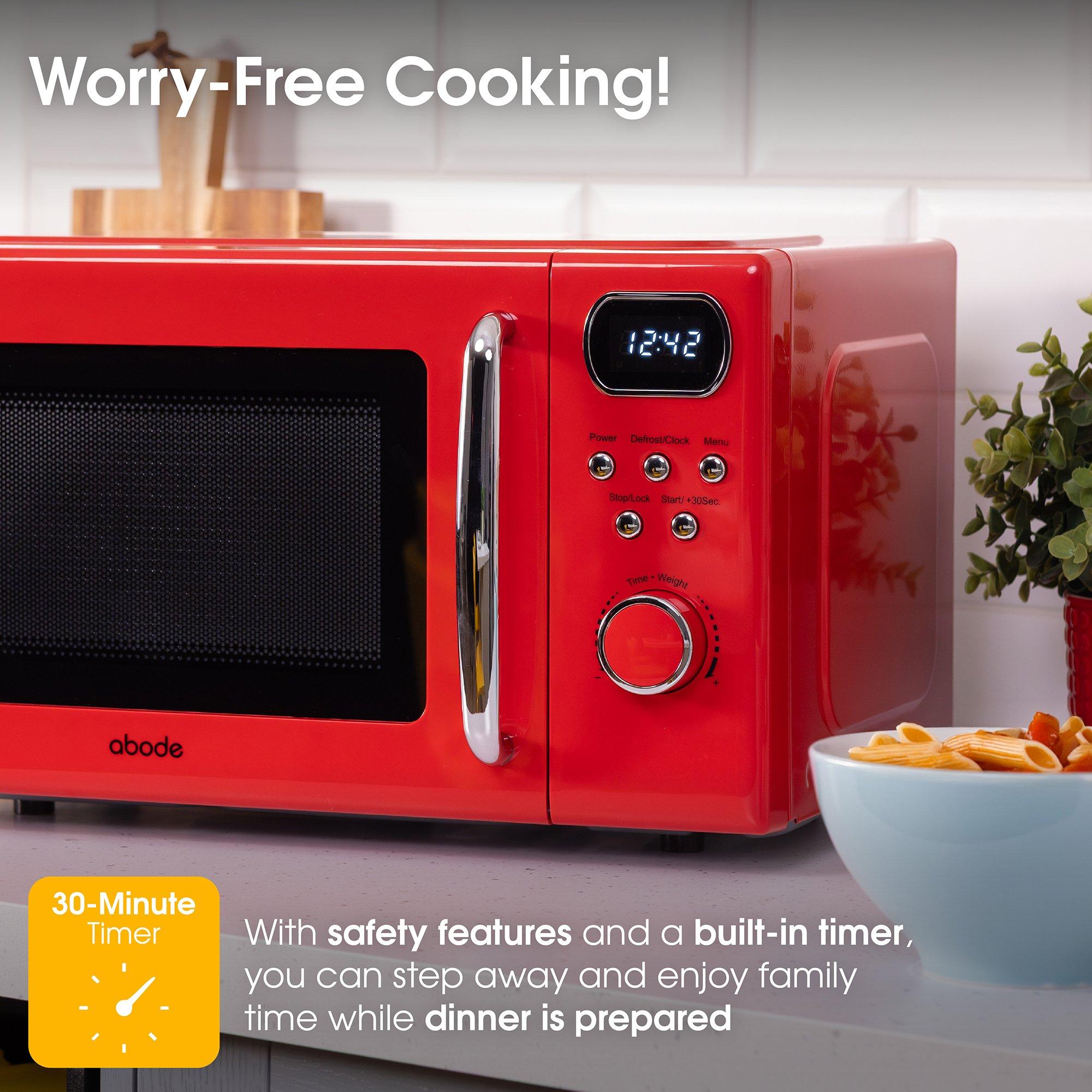 Red - Abode - AMD2004R/01 20L Digital Microwave in Red - 8