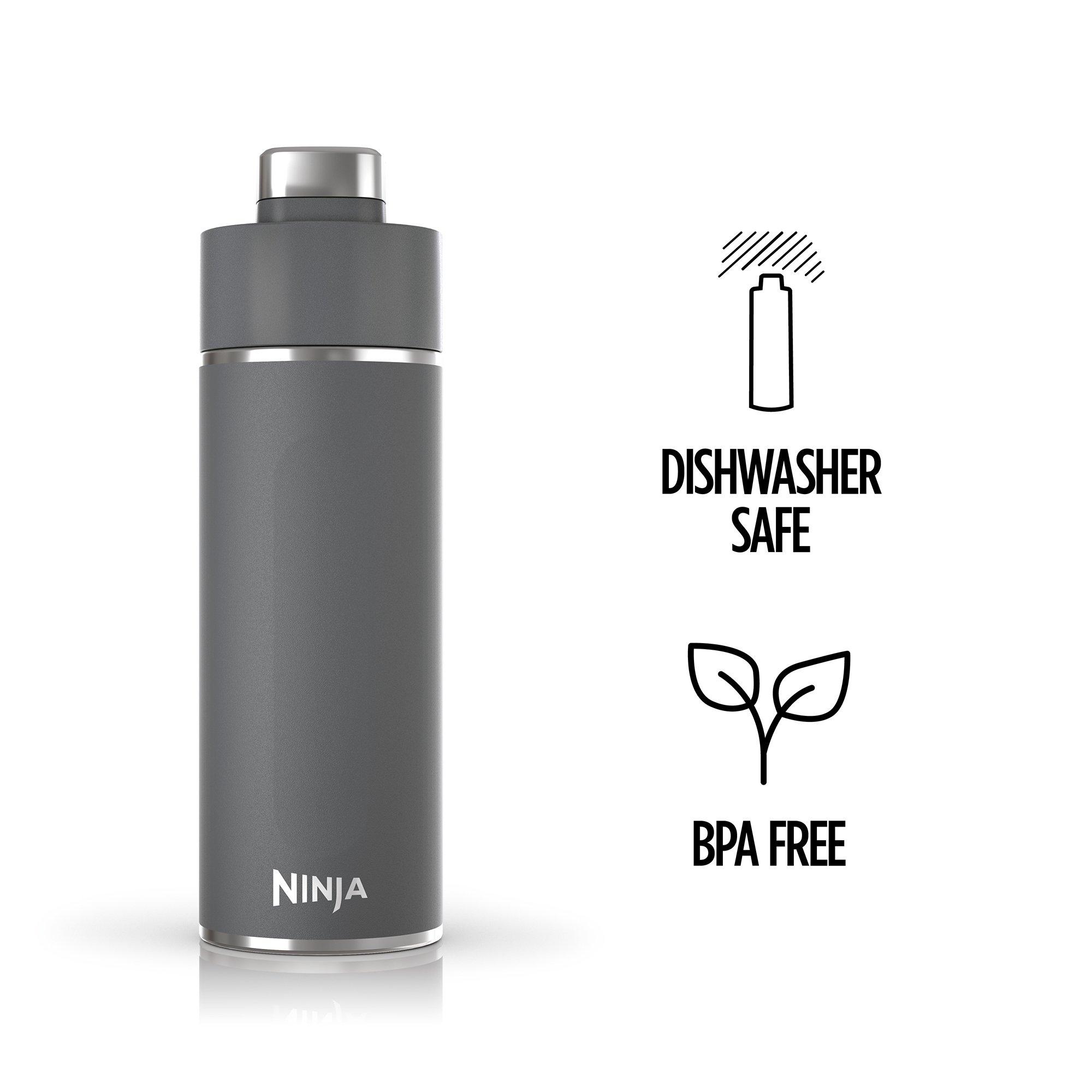 Dark Grey - Ninja - DW2401EUUKGY Thirsti 700ml Travel Bottle Grey - 9
