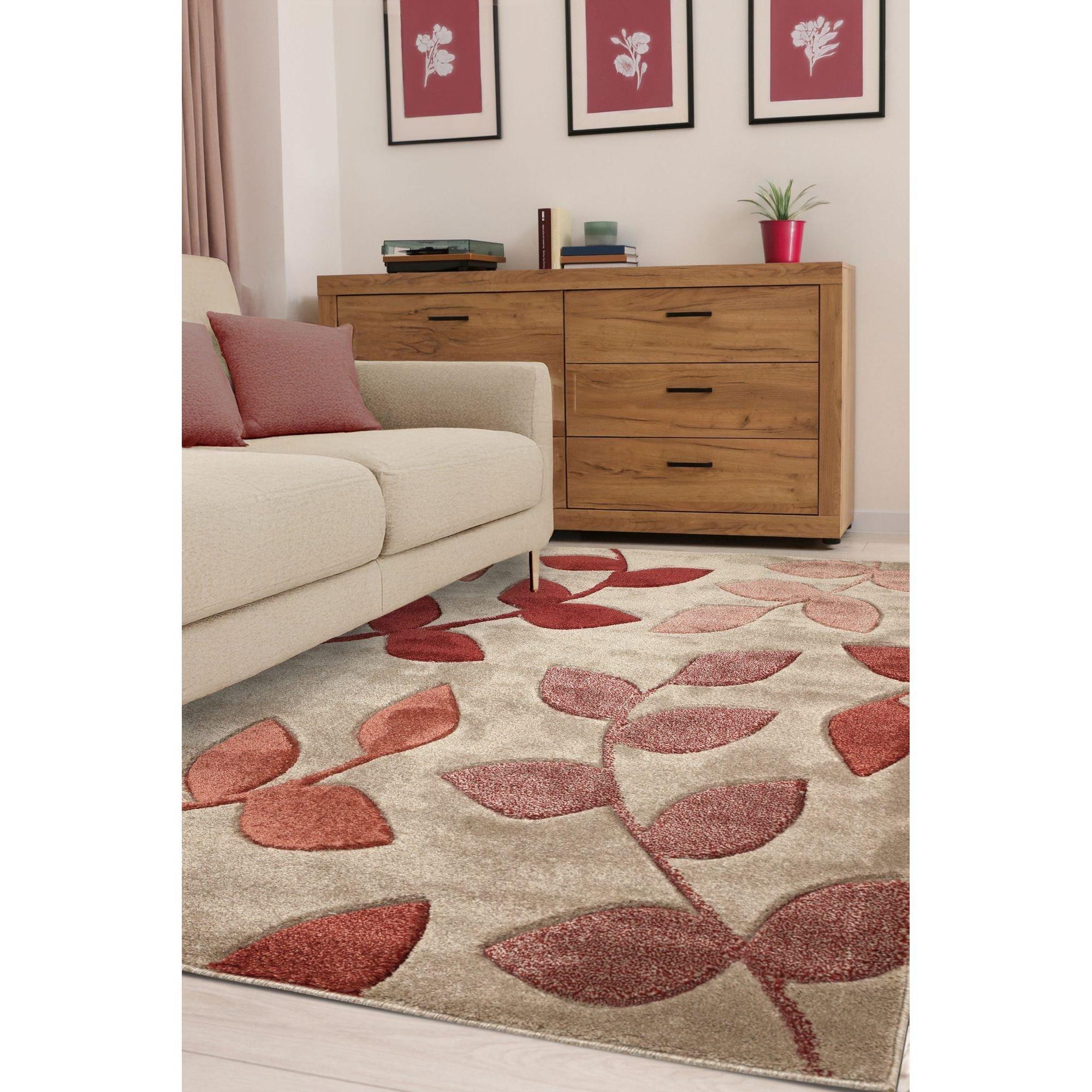 Terracotta - Homemaker - Newport Leaf Rug Terracotta - 1