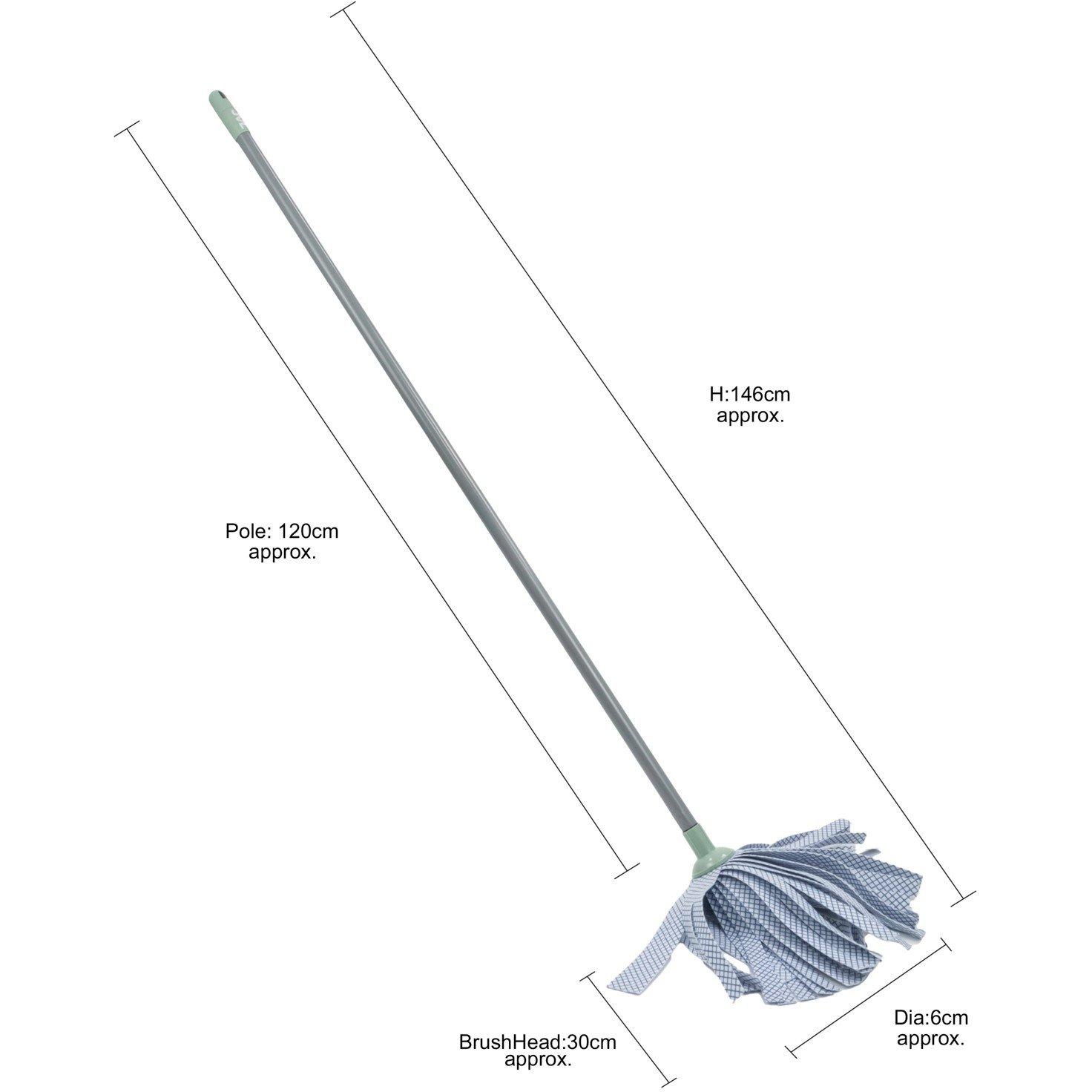Grey - JVL - JVL Synthetic Mop - Grey - 4