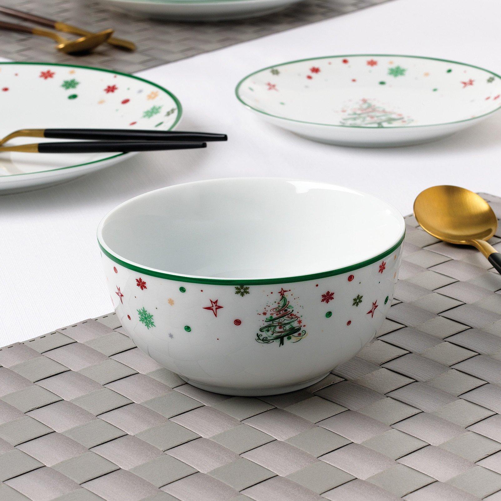 Multi - Waterside - 12pc Xmas Tree Dinner Set - 4