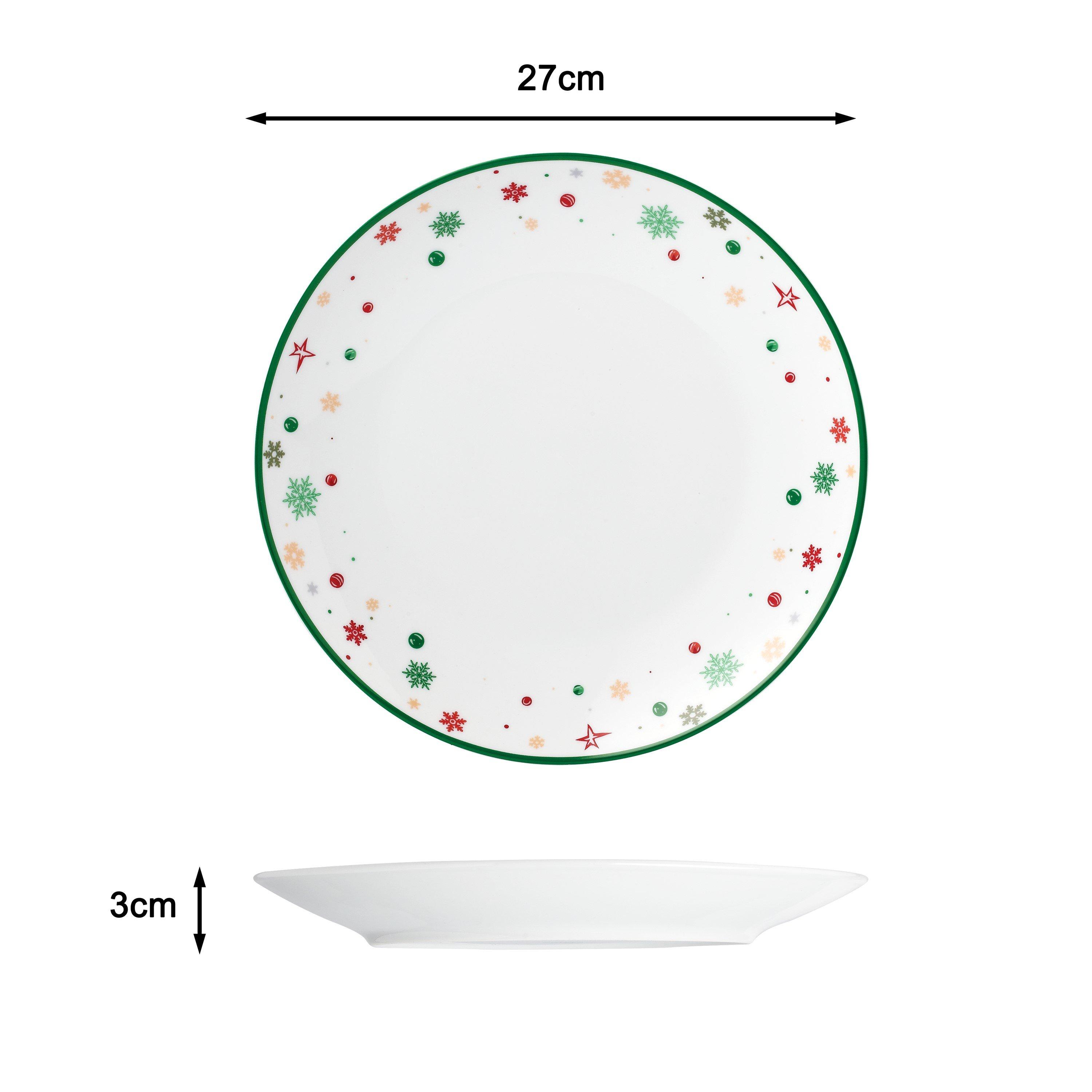Multi - Waterside - 12pc Xmas Tree Dinner Set - 5