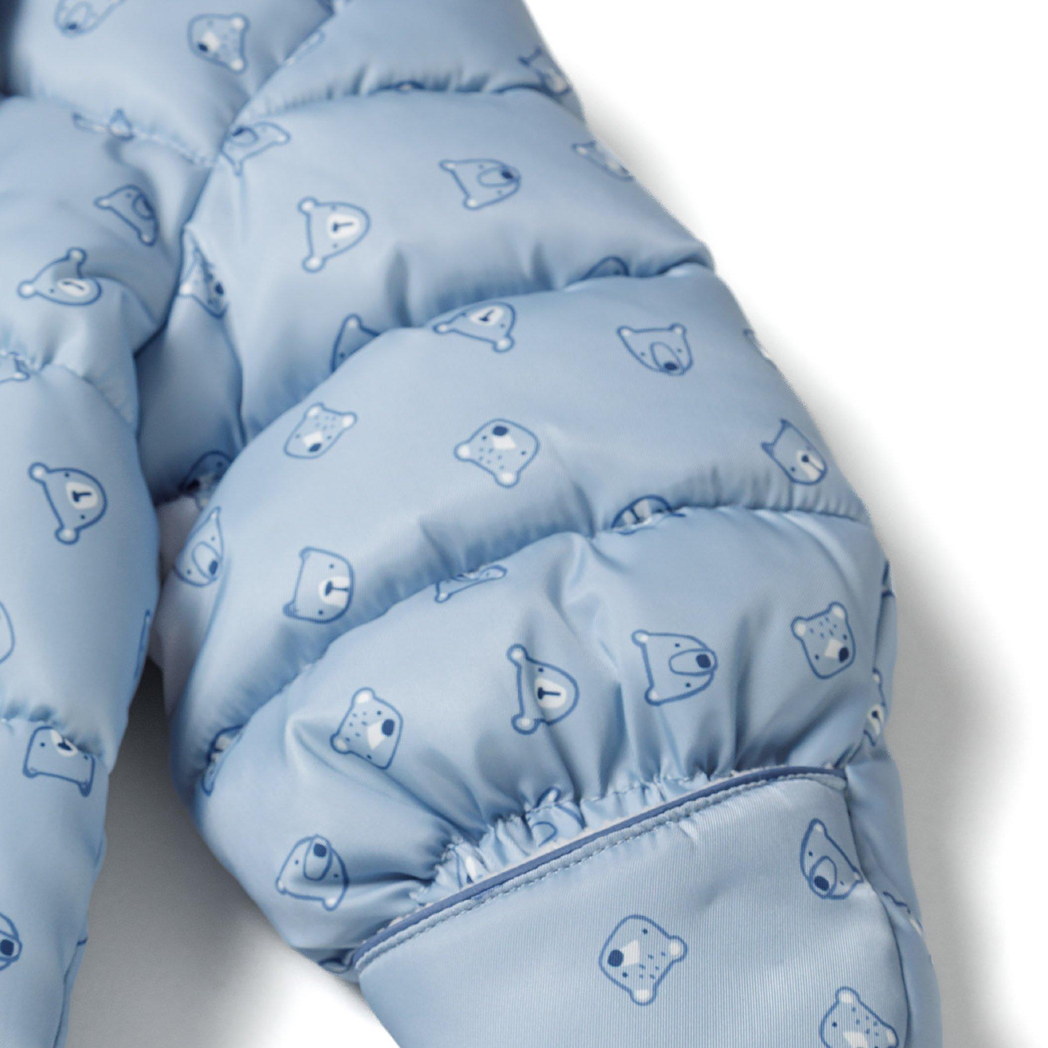 Light Blue - Minoti - Baby snowsuit with hood and mitts light blue - 5