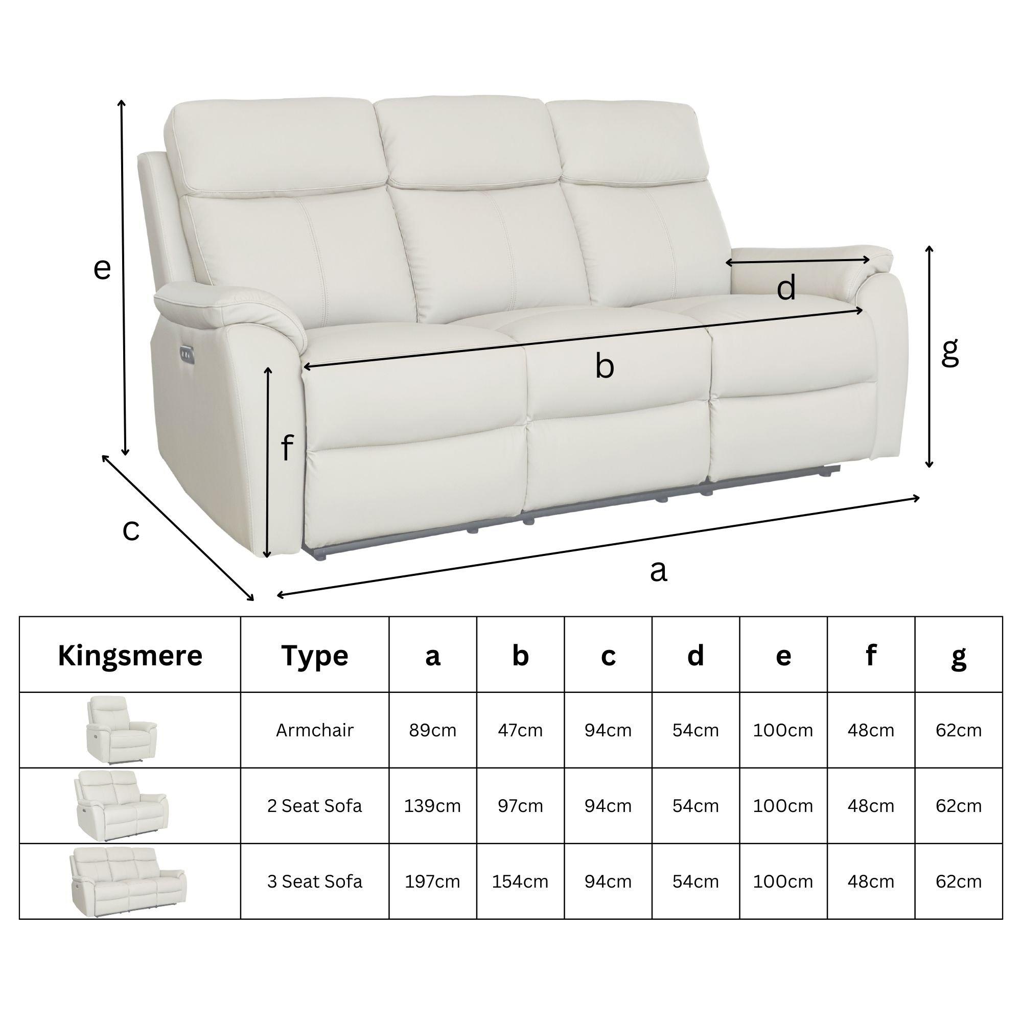 Tan - Aspire - Kingsmere 3 + 2 Power Recliner Sofa Set - 6