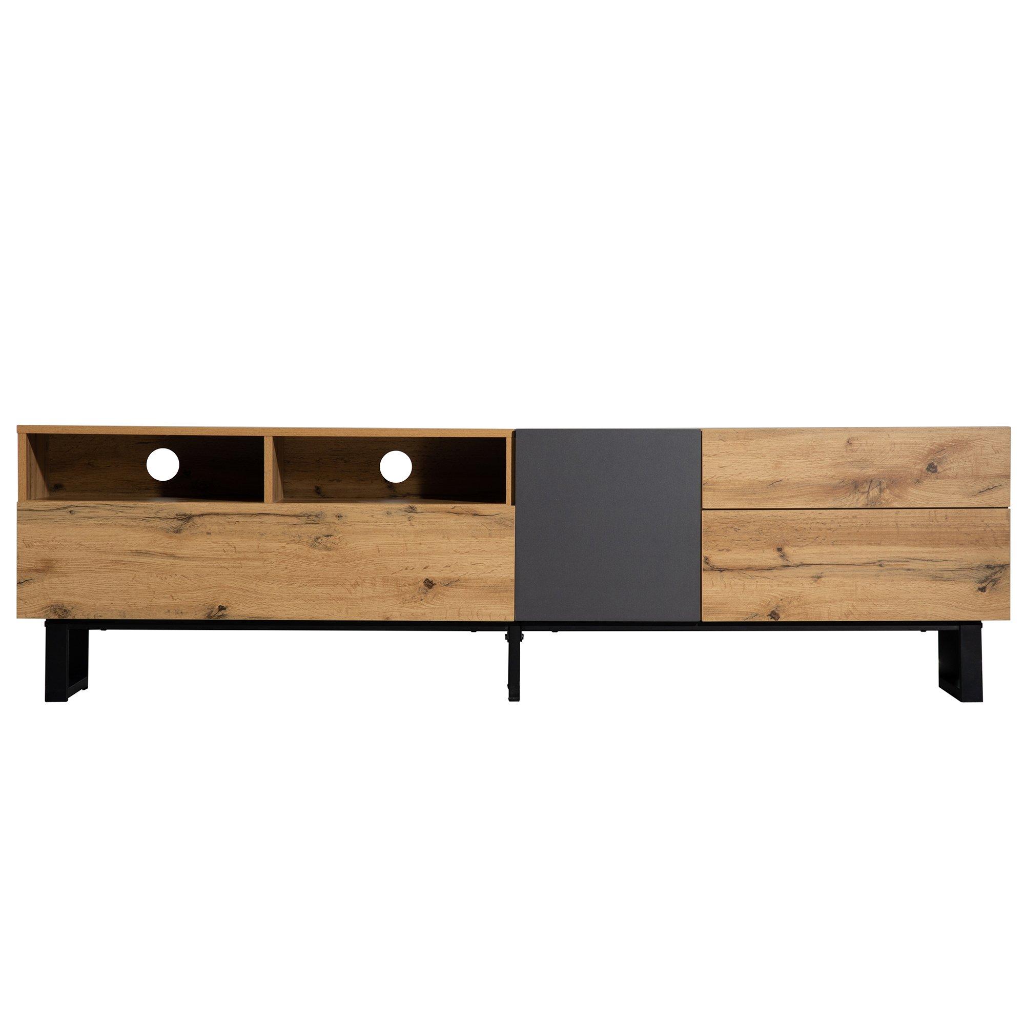Natural - Urban Meuble - Modern TV Console + Natural Wood - 5