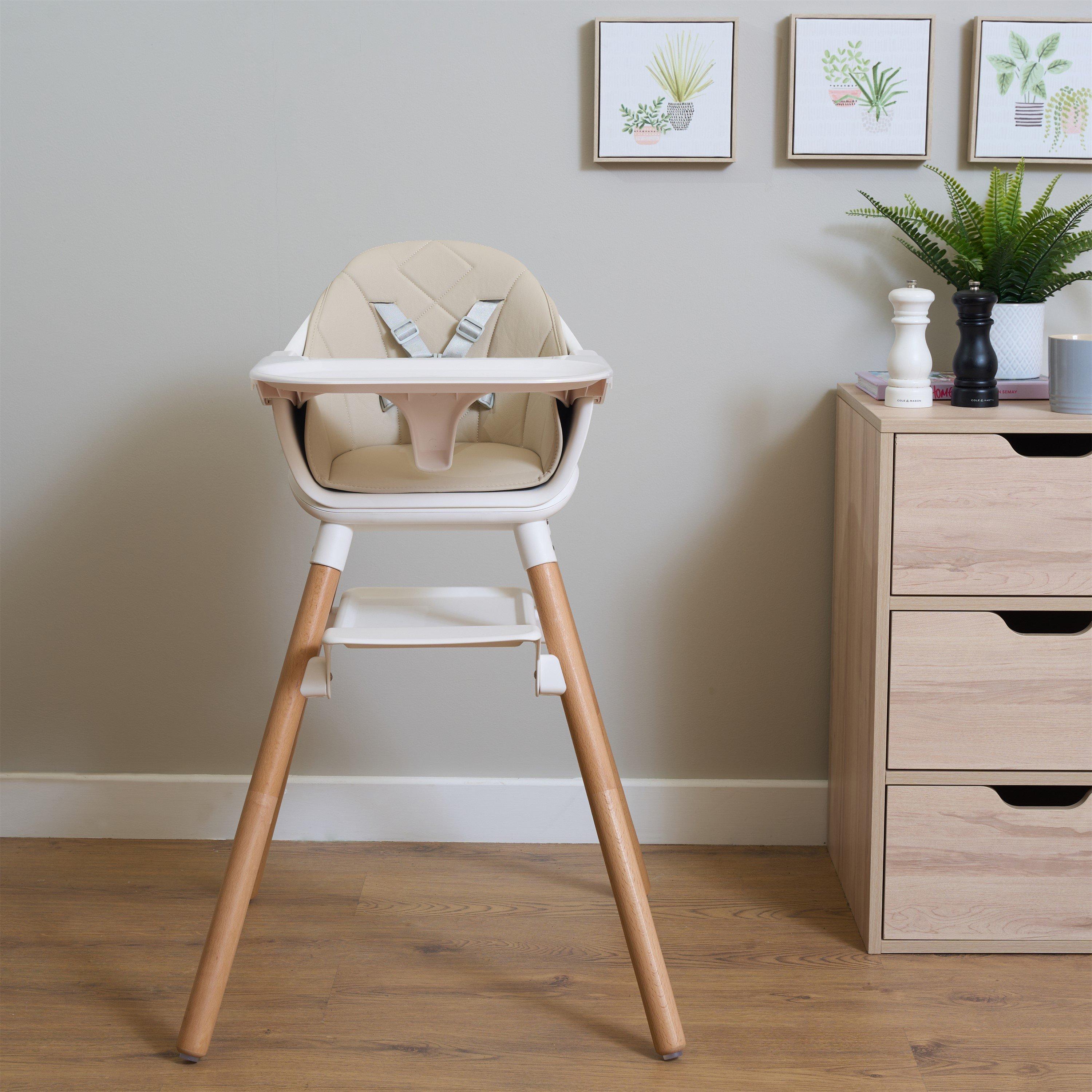 Beige - Clair De Lune - Clair de Lune 6 in 1 High Chair Beige - 4
