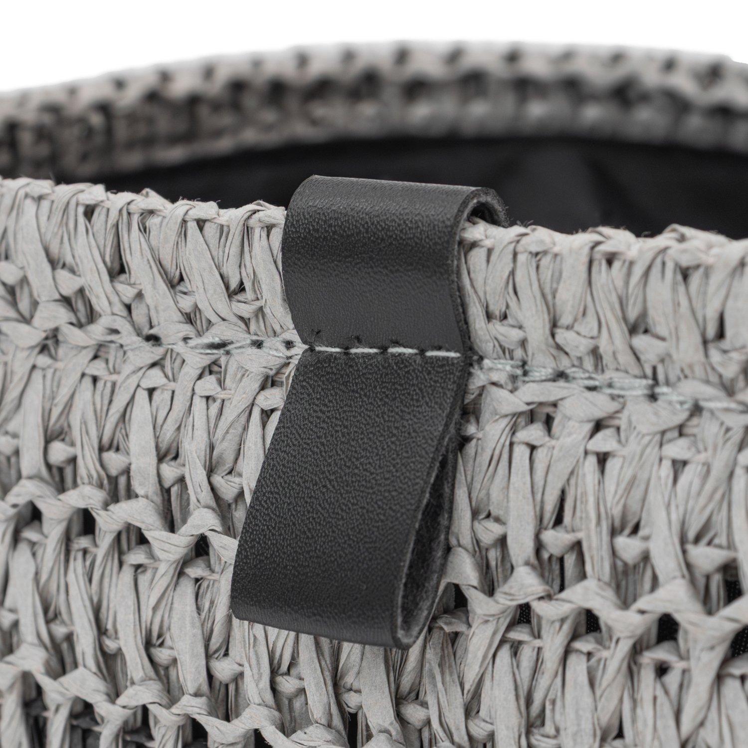 Grey - JVL - Kenzi Set of 3 Rectangular Storage Baskets - 6