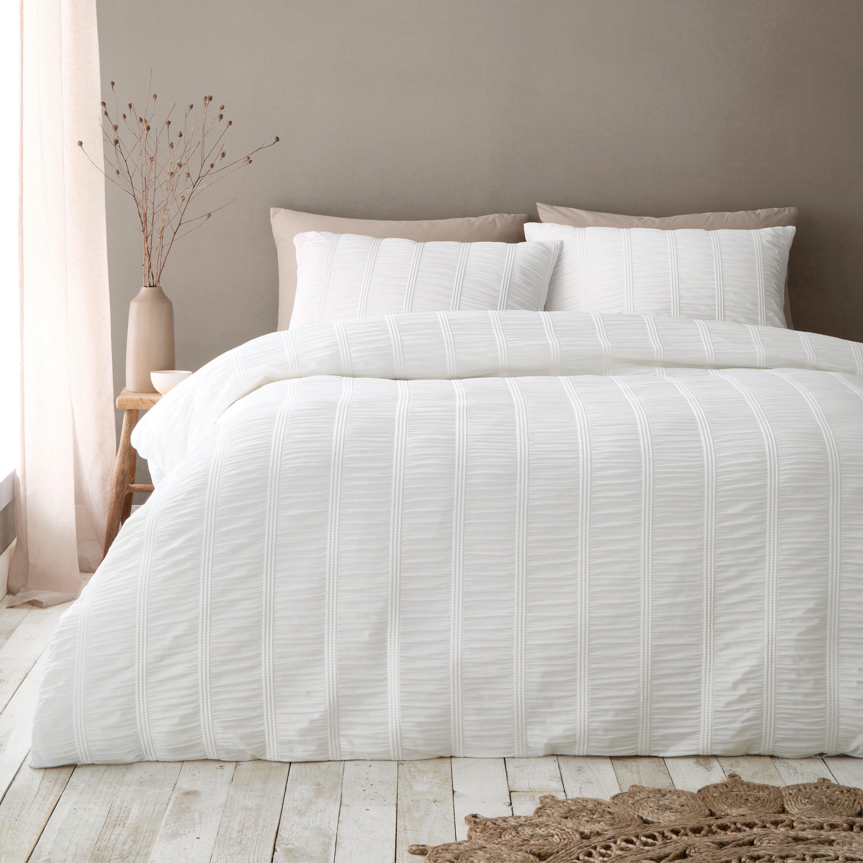 Waffle Seersucker Duvet Cover Set