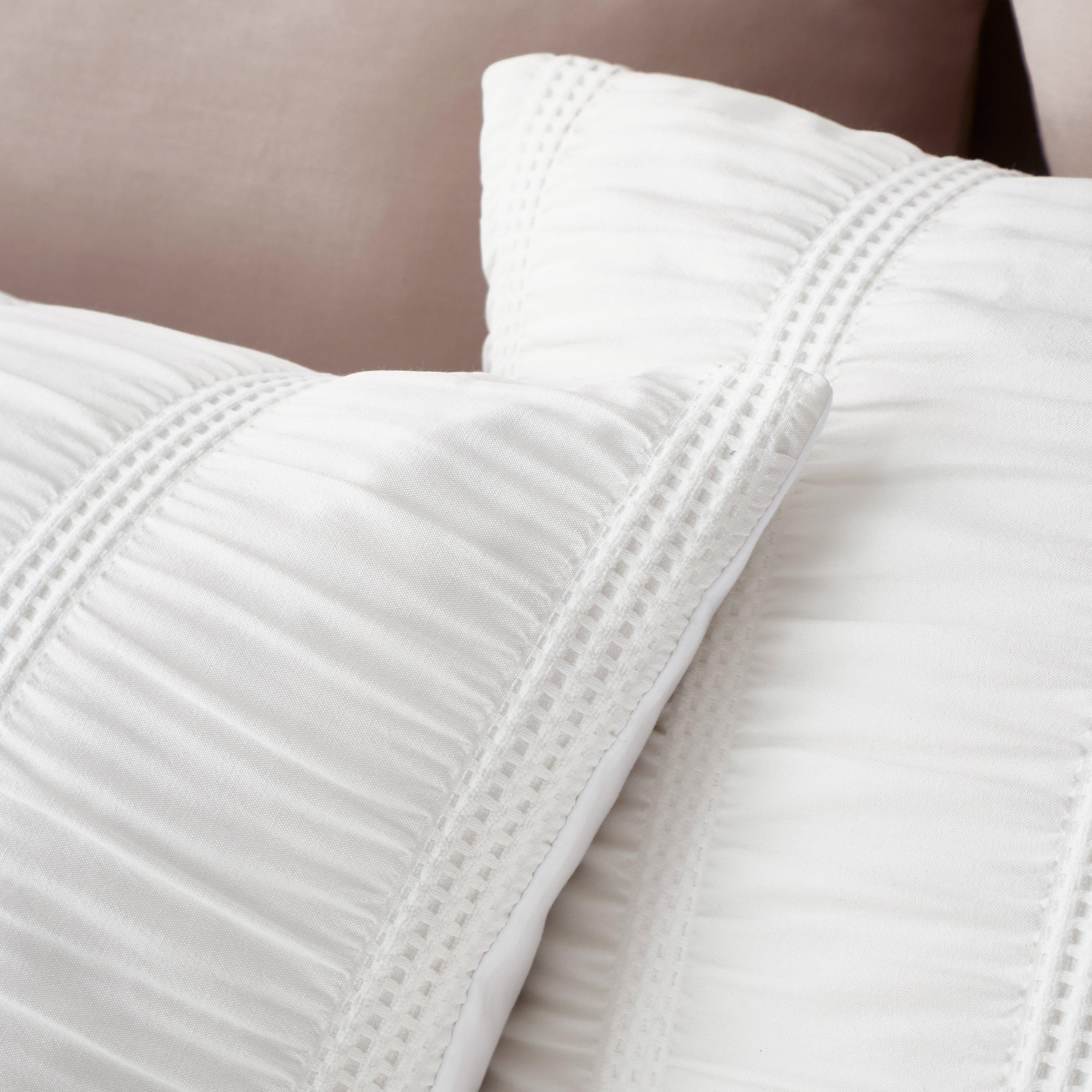 White - Pineapple Elephant - Waffle Seersucker Duvet Cover Set - 3