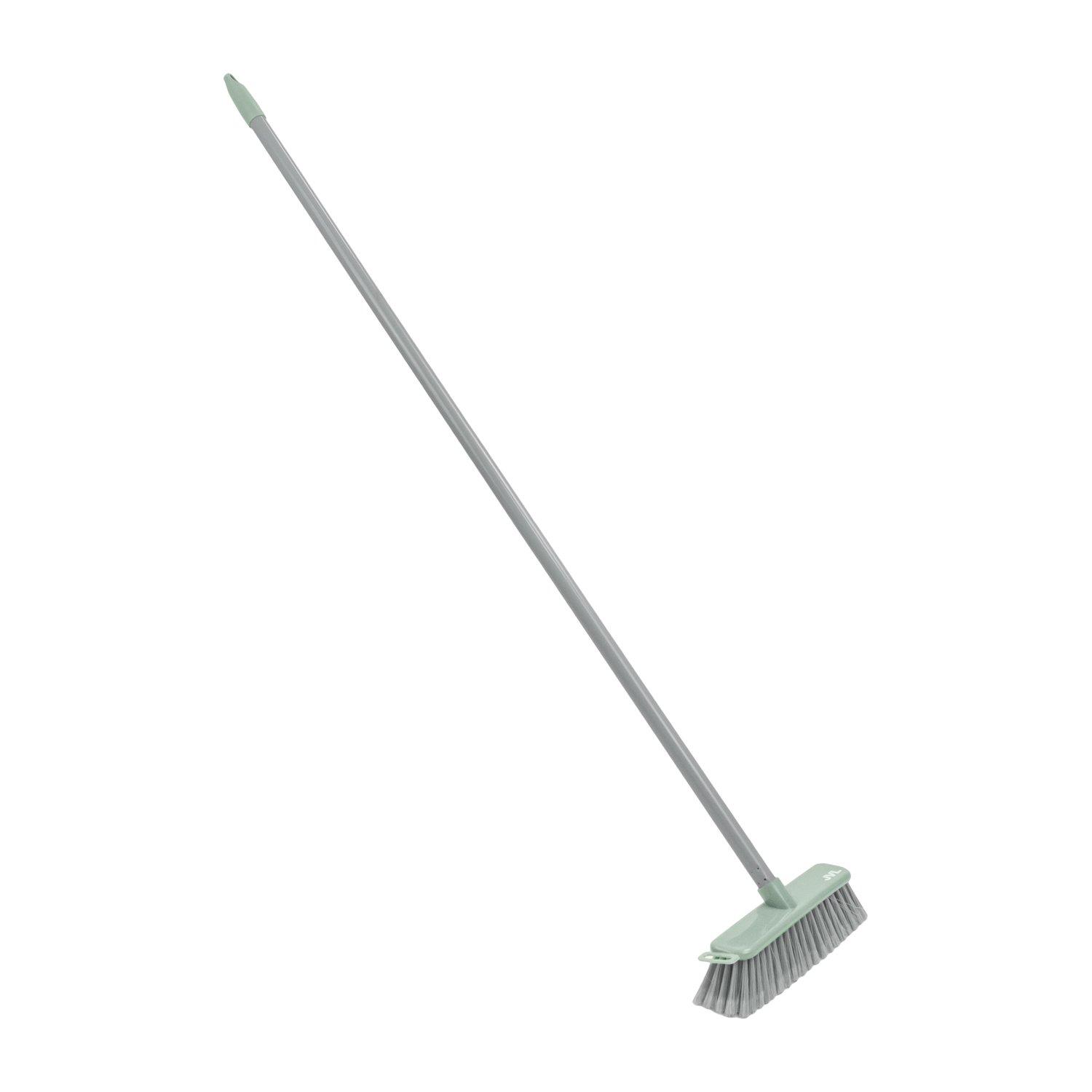Grey - JVL - JVL Angled Sweeping Brush with Soft Bristles Grey - 1