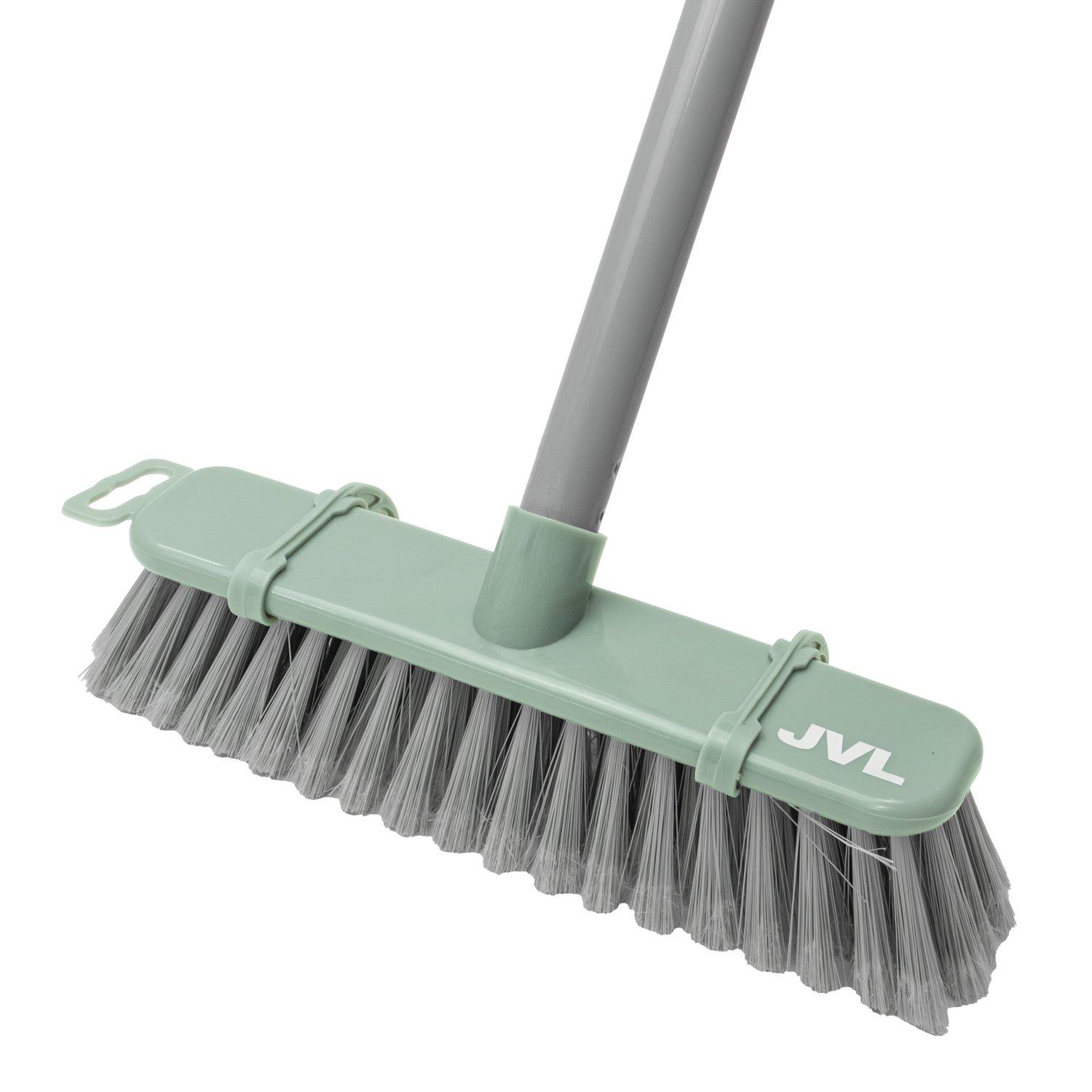 Grey - JVL - JVL Angled Sweeping Brush with Soft Bristles Grey - 4