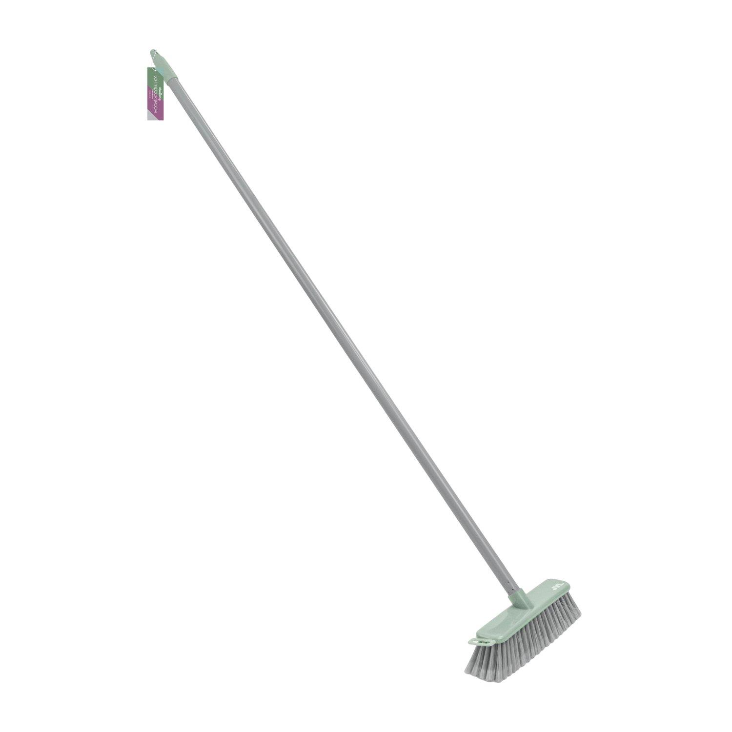 Grey - JVL - JVL Angled Sweeping Brush with Soft Bristles Grey - 7