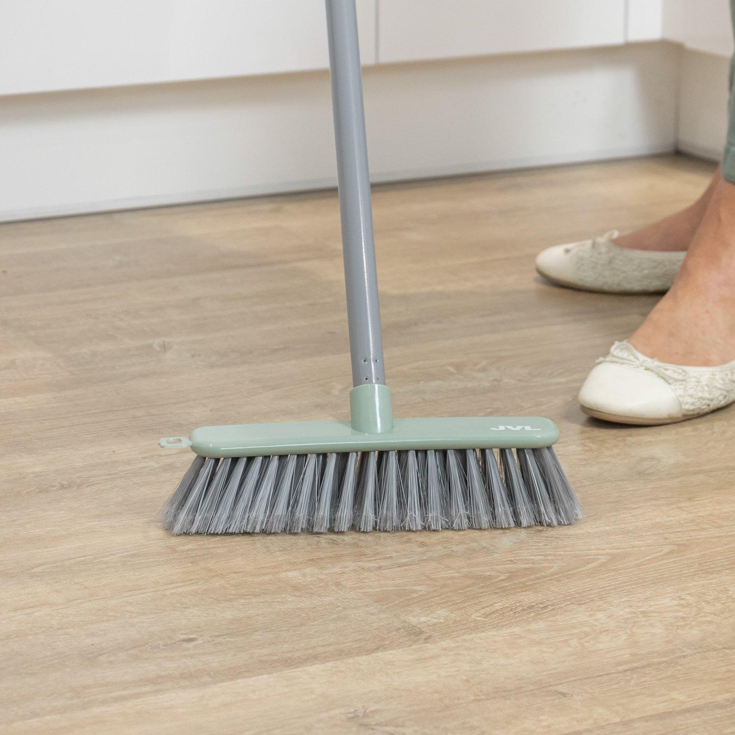 Grey - JVL - JVL Angled Sweeping Brush with Soft Bristles Grey - 10