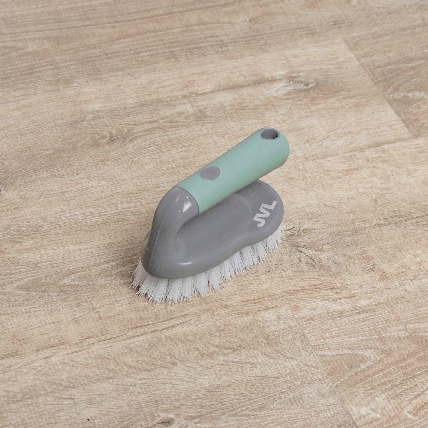 Grey - JVL - JVL Scrubbing Brush with Handle - Grey - 6