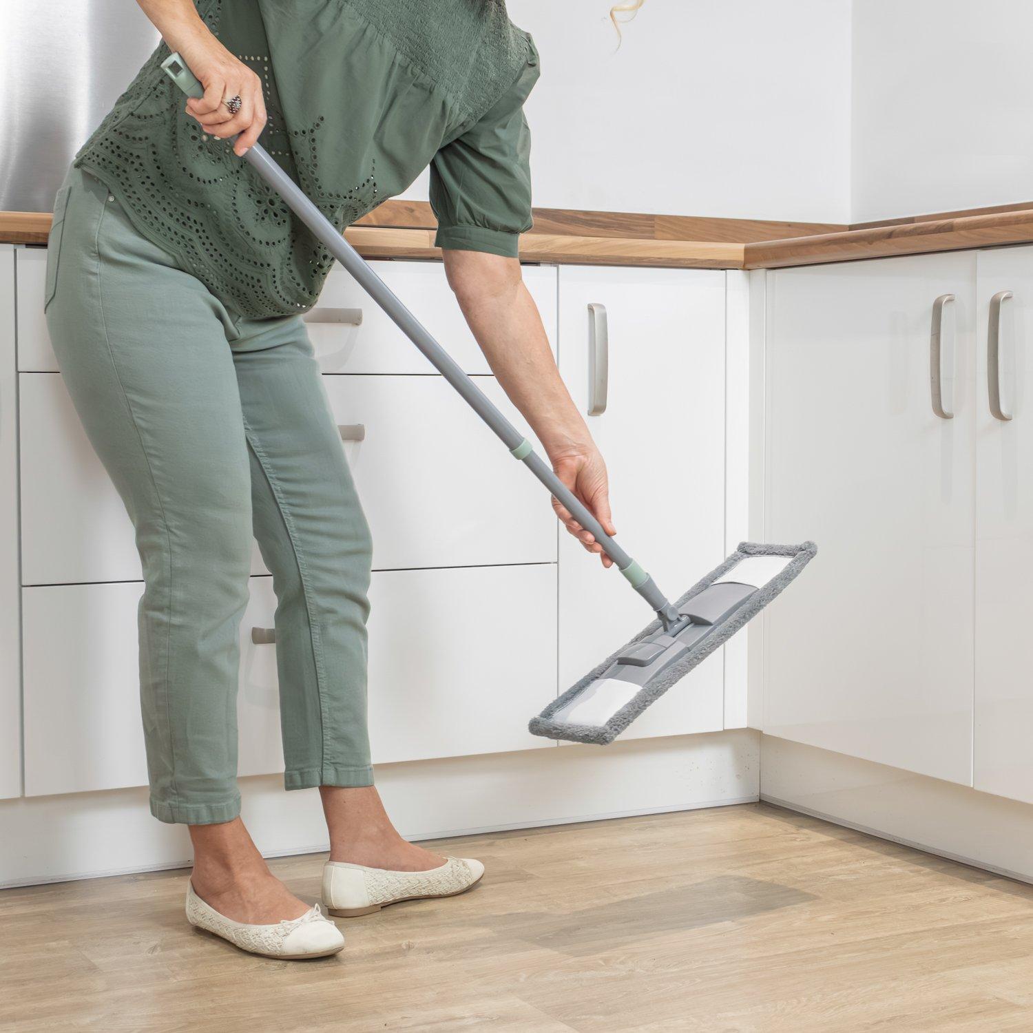 Grey - JVL - JVL Extended Microfibre Mop ¿ Grey - 14