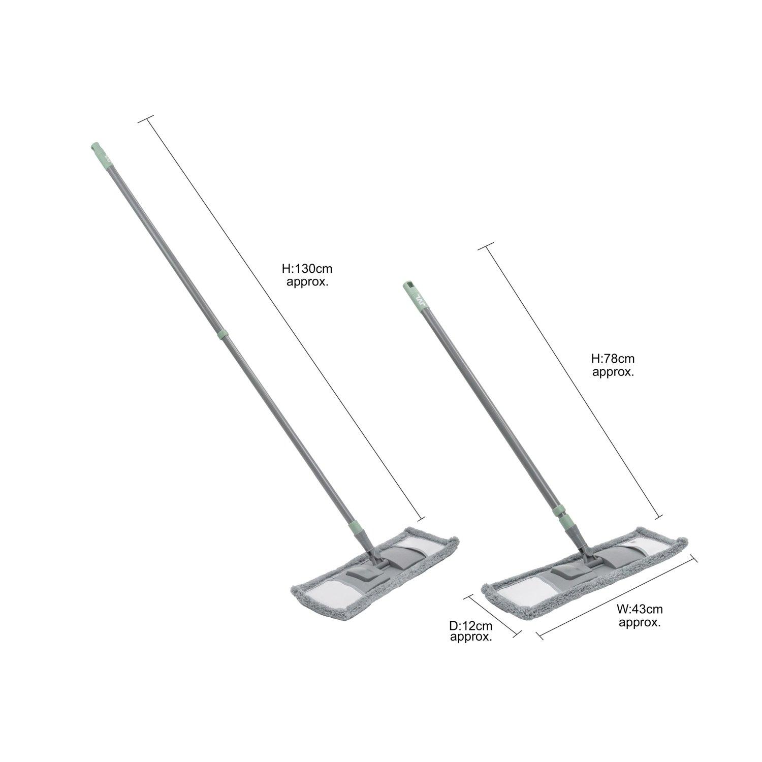 Grey - JVL - JVL Extended Microfibre Mop ¿ Grey - 7