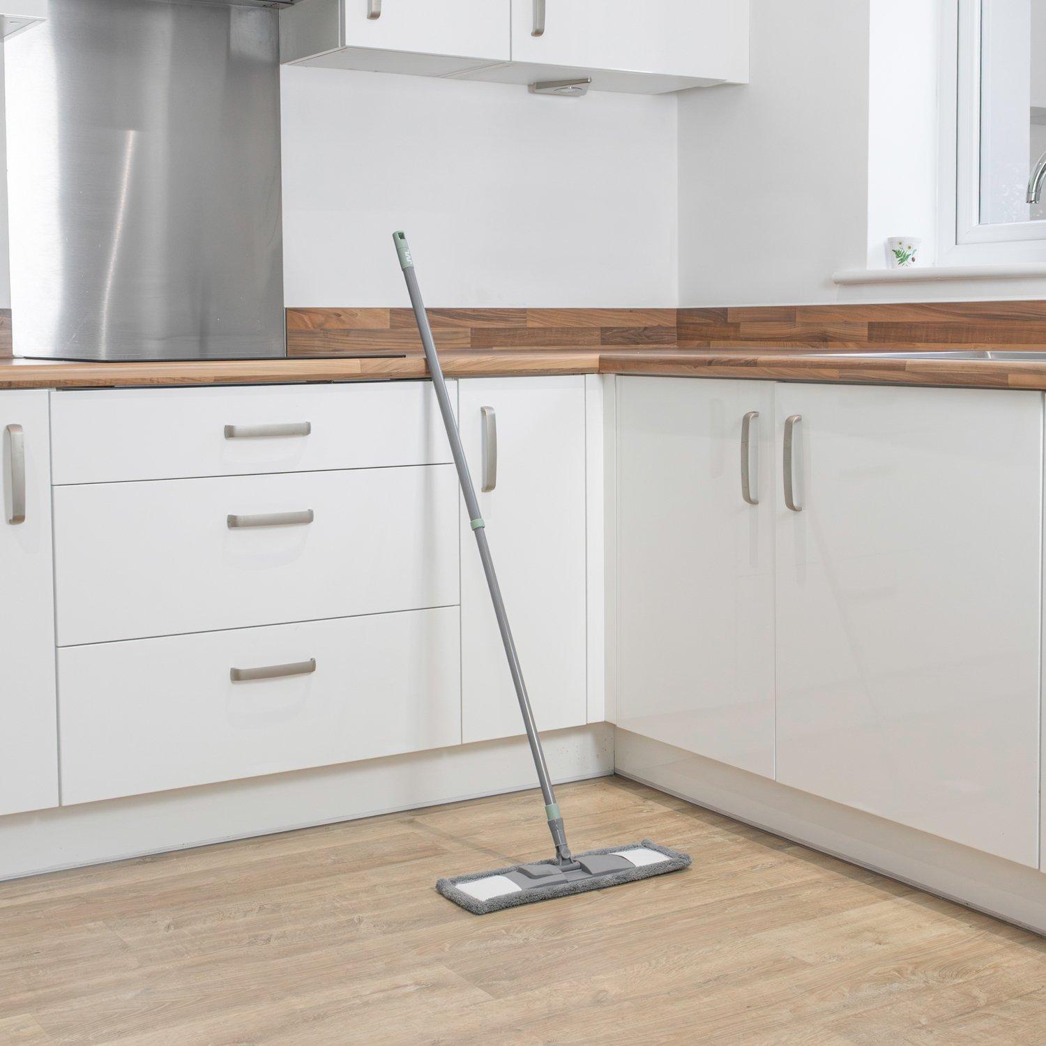 Grey - JVL - JVL Extended Microfibre Mop ¿ Grey - 8