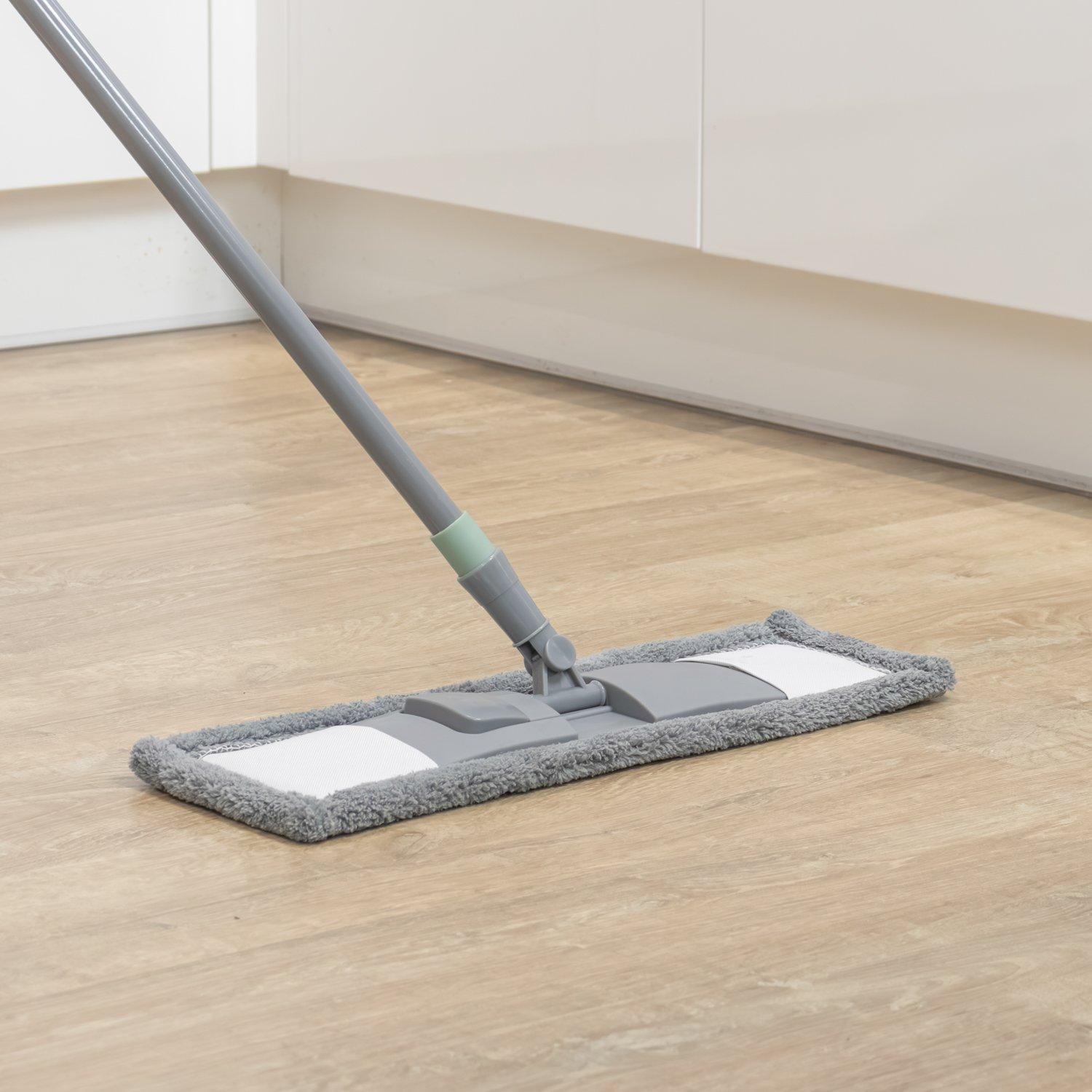 Grey - JVL - JVL Extended Microfibre Mop ¿ Grey - 10