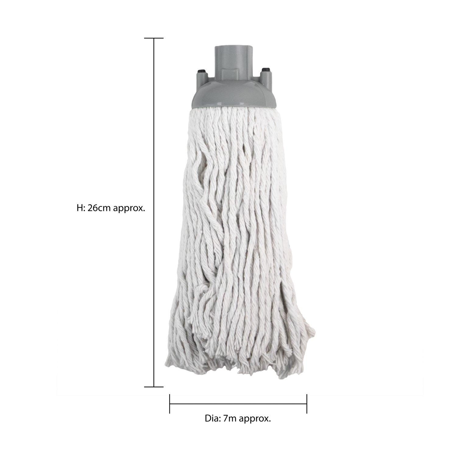 Grey - JVL - JVL String Mop Head Replacement - Grey (Pack of 2) - 6