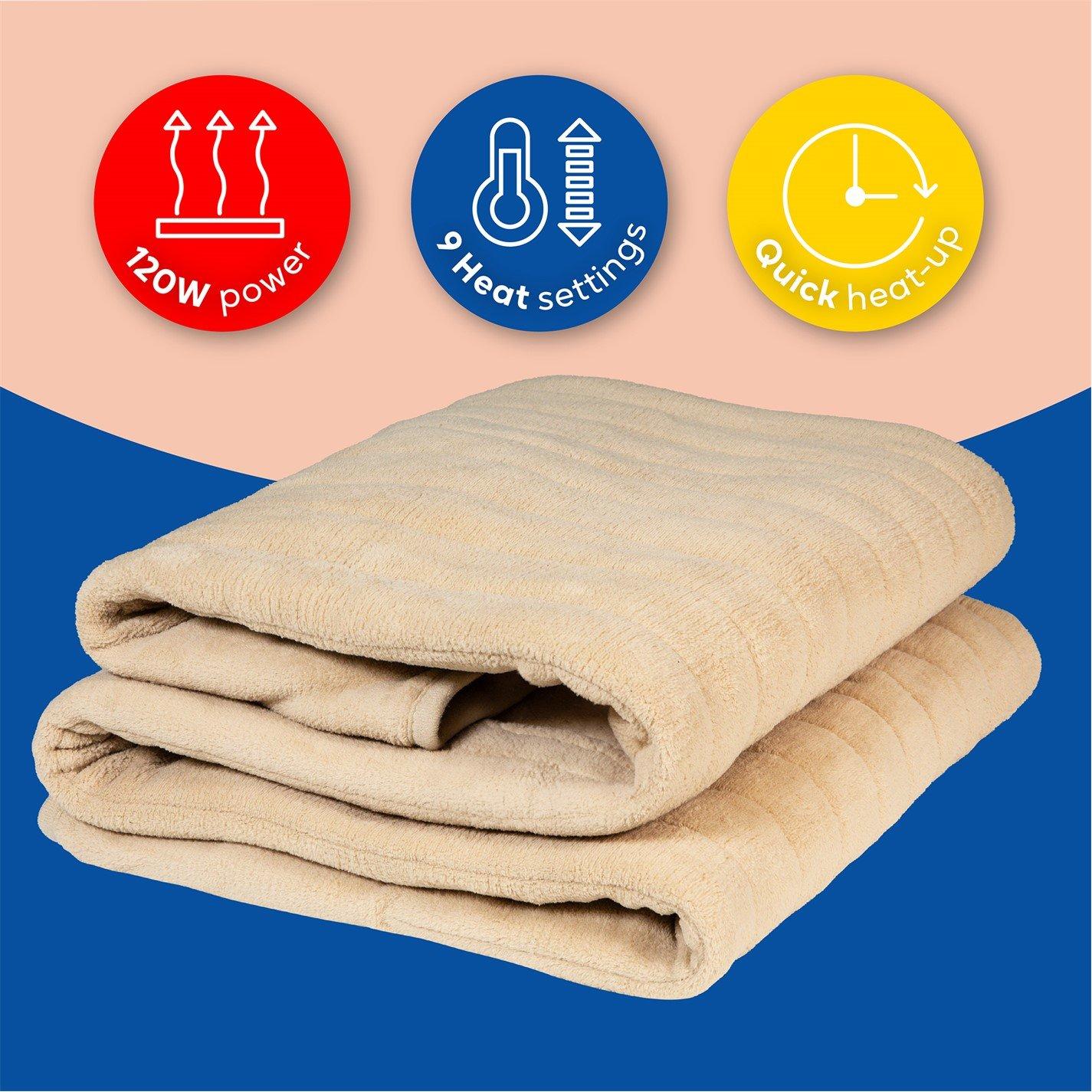 Beige - Russell Hobbs - Russell Hobbs RHHT1004BG Beige Heated Throw - 3