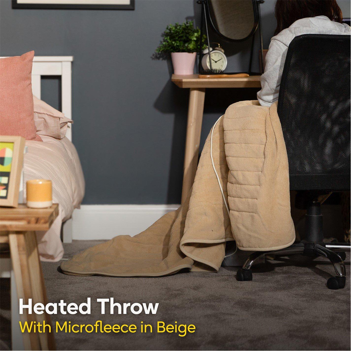 Beige - Russell Hobbs - Russell Hobbs RHHT1004BG Beige Heated Throw - 4