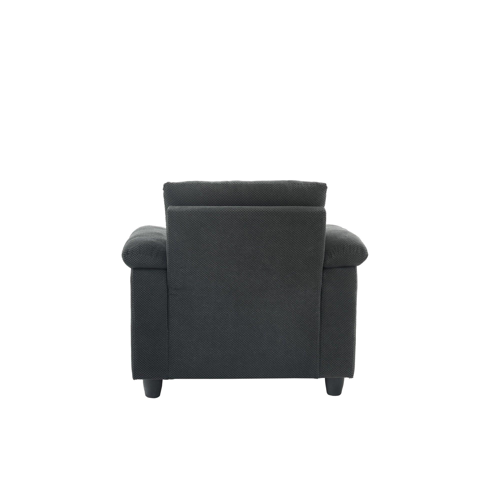 Dark Grey - Urban Meuble - Reclining Accent Chair & Storage Ottoman - 13