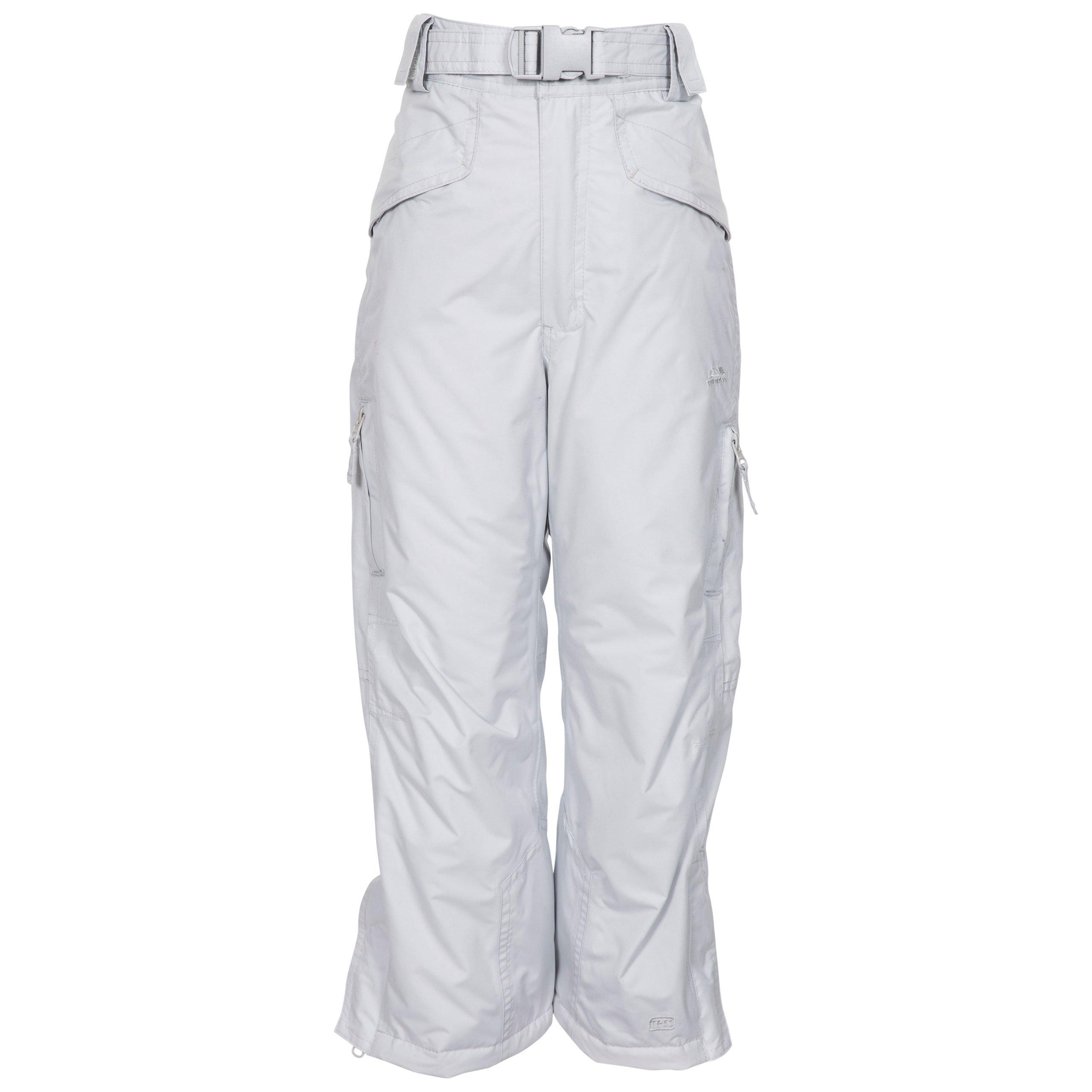 Pale Grey - Trespass - Unisex Kids' Marvellous Weather Resistant Ski Trousers - 8
