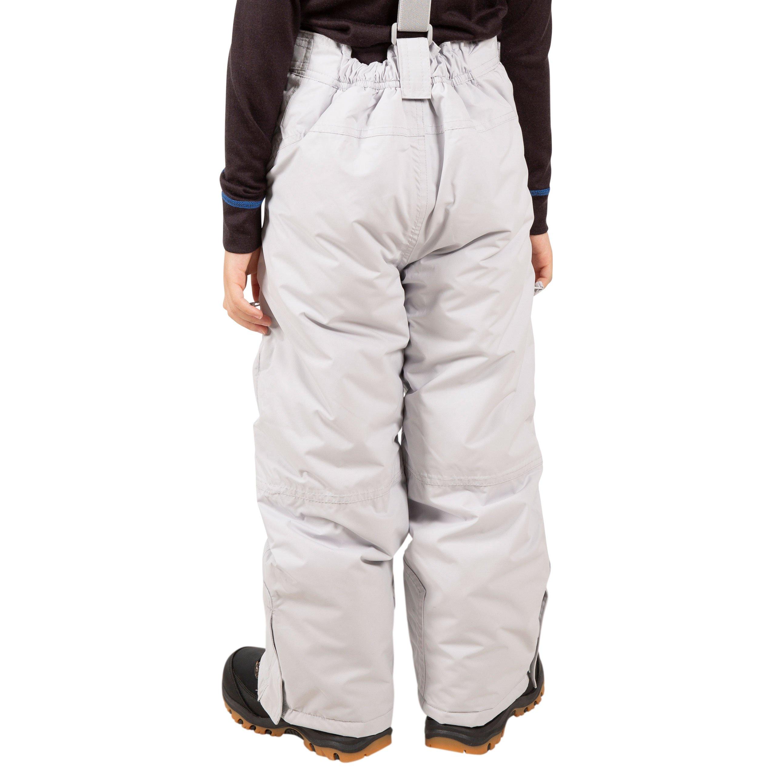 Pale Grey - Trespass - Unisex Kids' Marvellous Weather Resistant Ski Trousers - 4