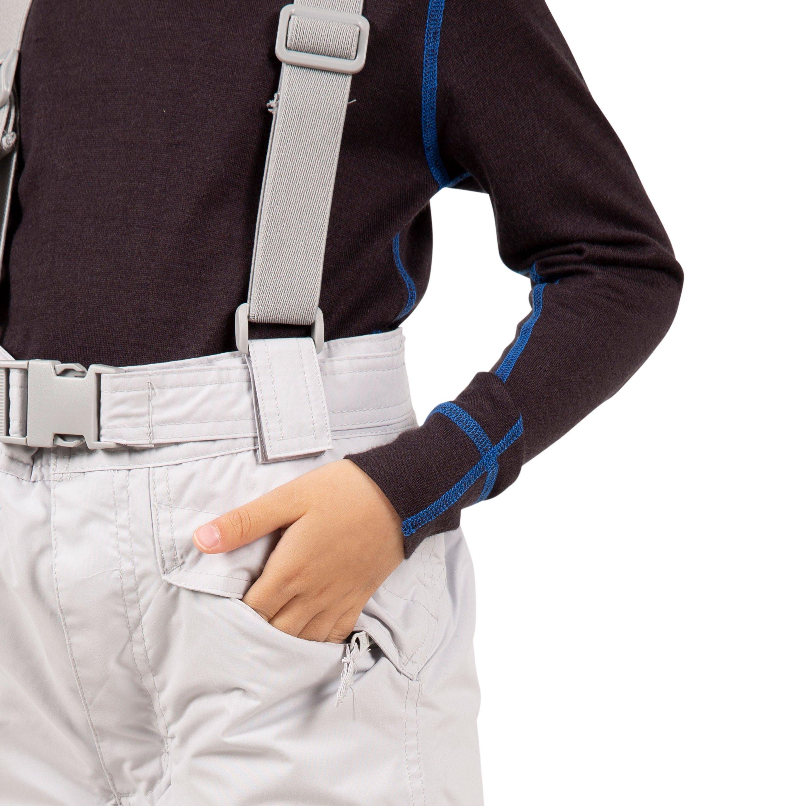 Pale Grey - Trespass - Unisex Kids' Marvellous Weather Resistant Ski Trousers - 6