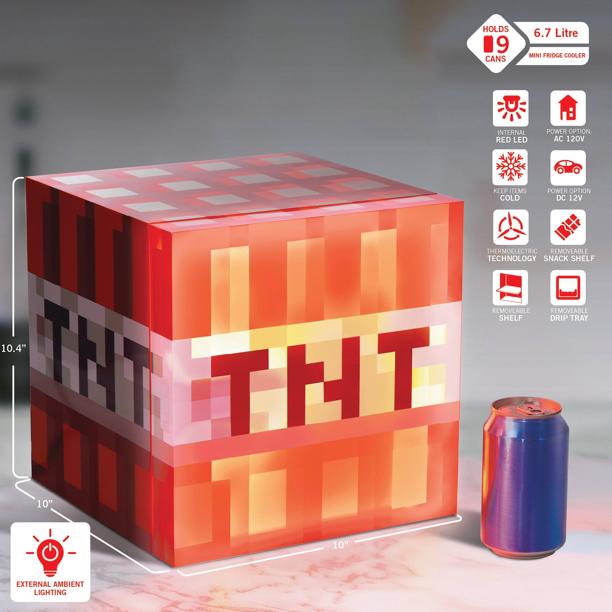 Red - Minecraft - TNT 6.7L Cooler/Mini Fridge - 4