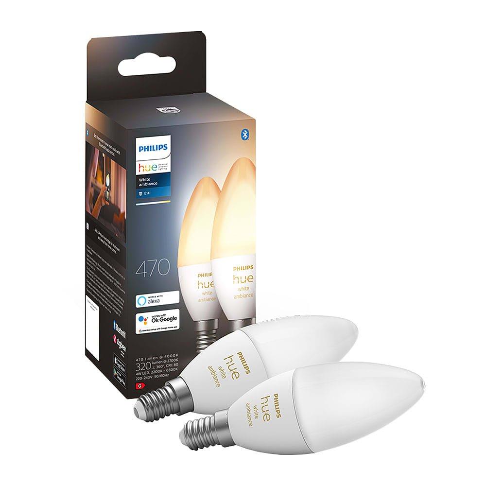 White - Philips Hue - White Ambiance 4W E14 2P - 1