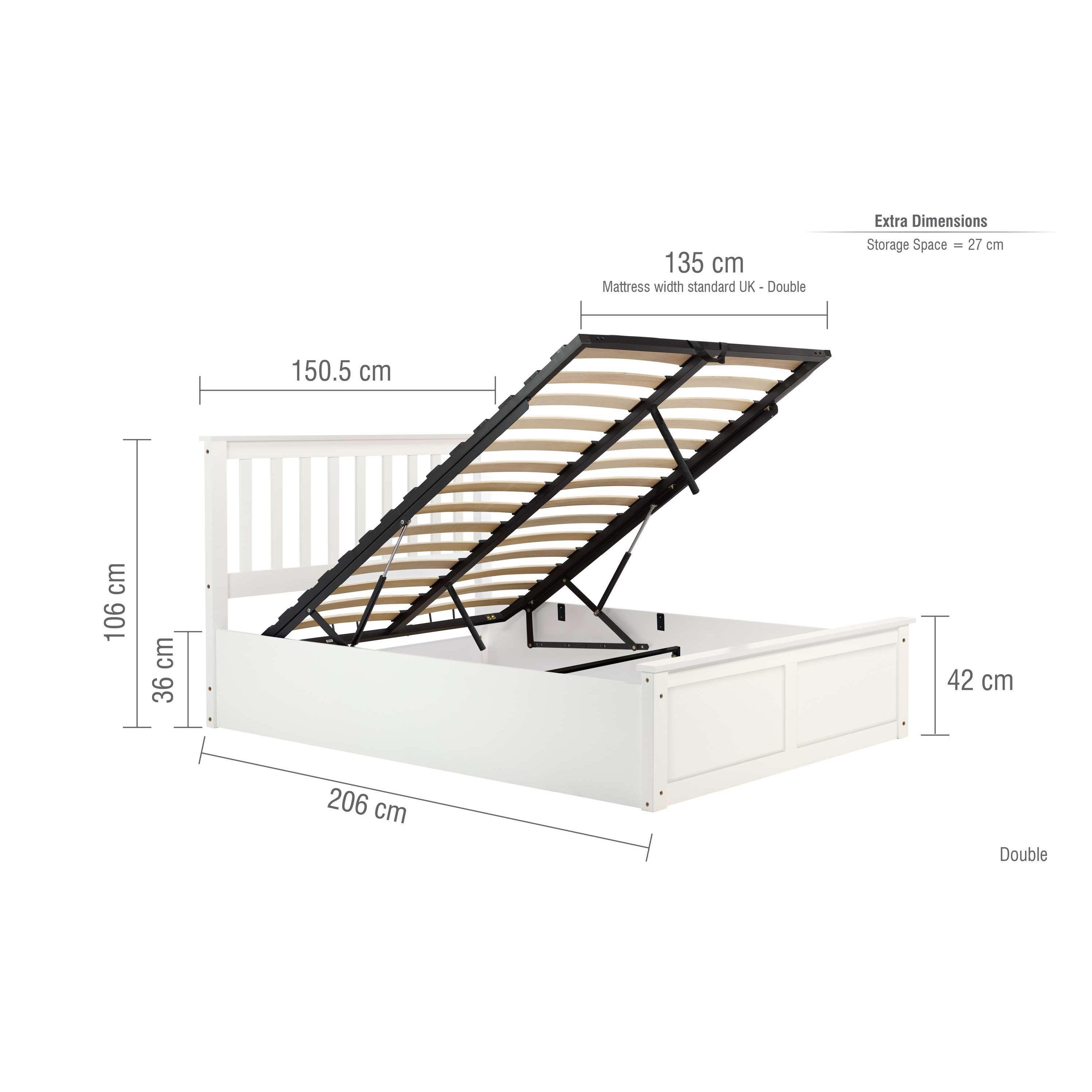 White - Birlea - Phoenix Ottoman Bed - 11