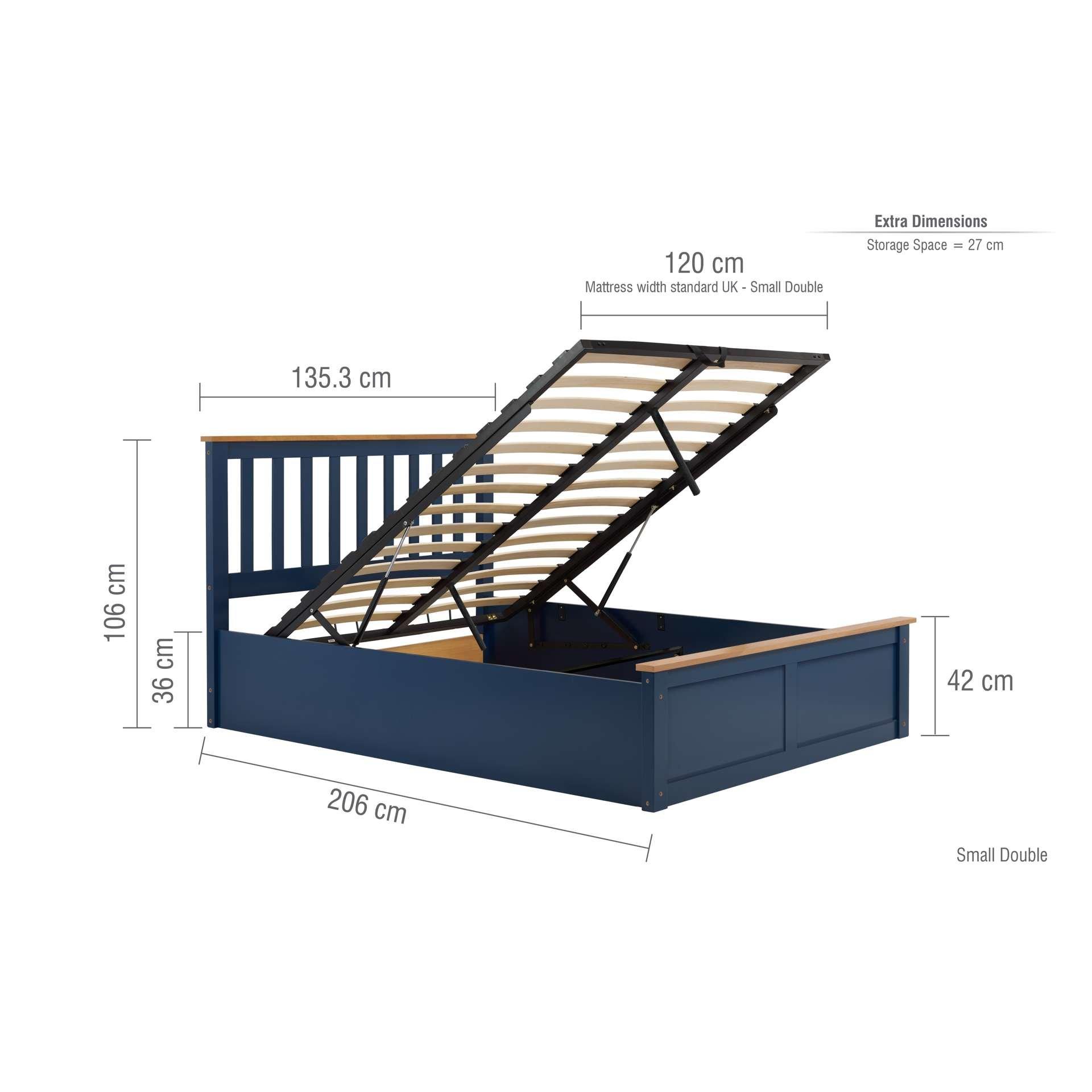 Blue - Birlea - Phoenix Ottoman Bed - 12