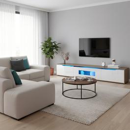 Urban Meuble White Modern TV Stand with Ample Storage