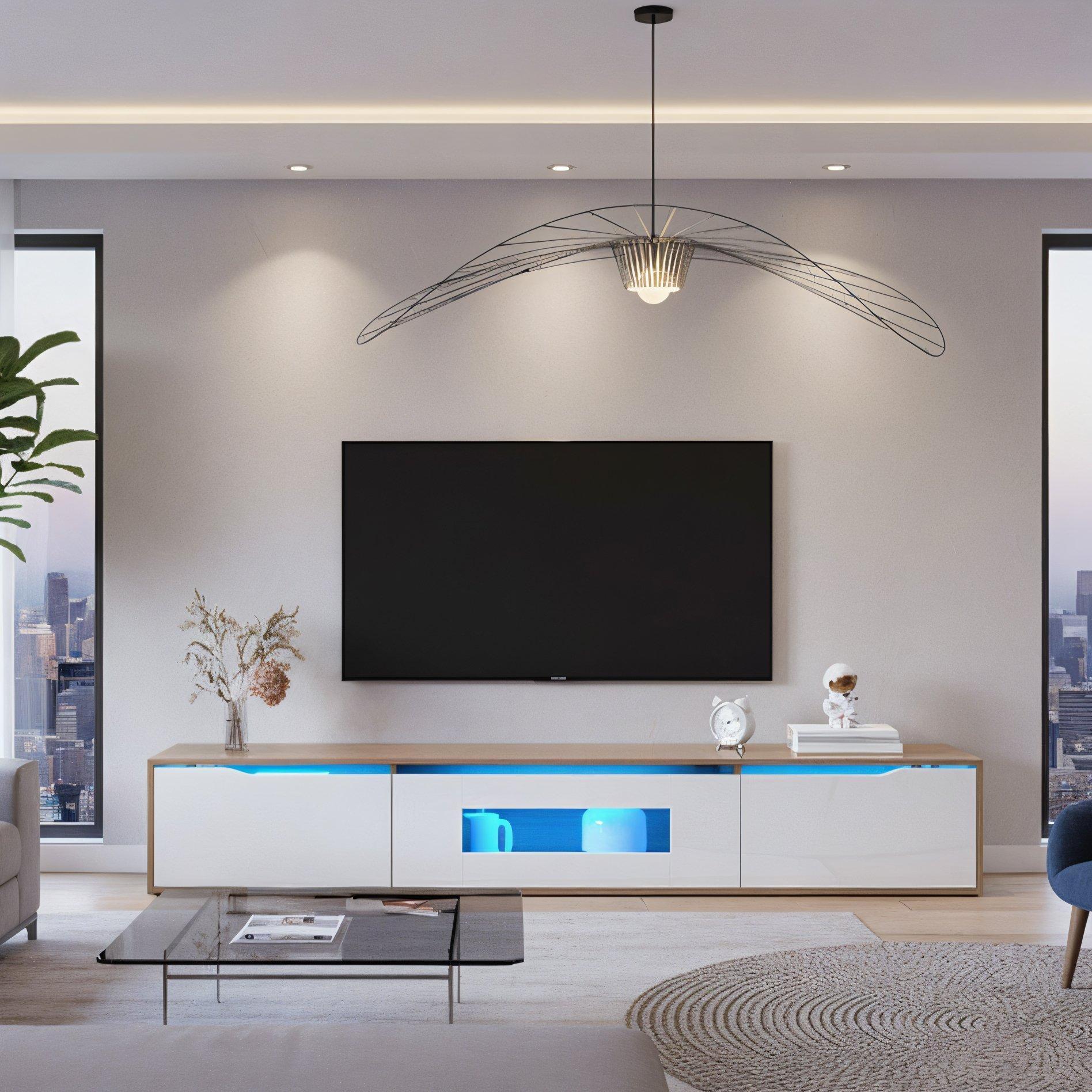 White - Urban Meuble - Modern TV Stand White Design with Ample Storage - 1