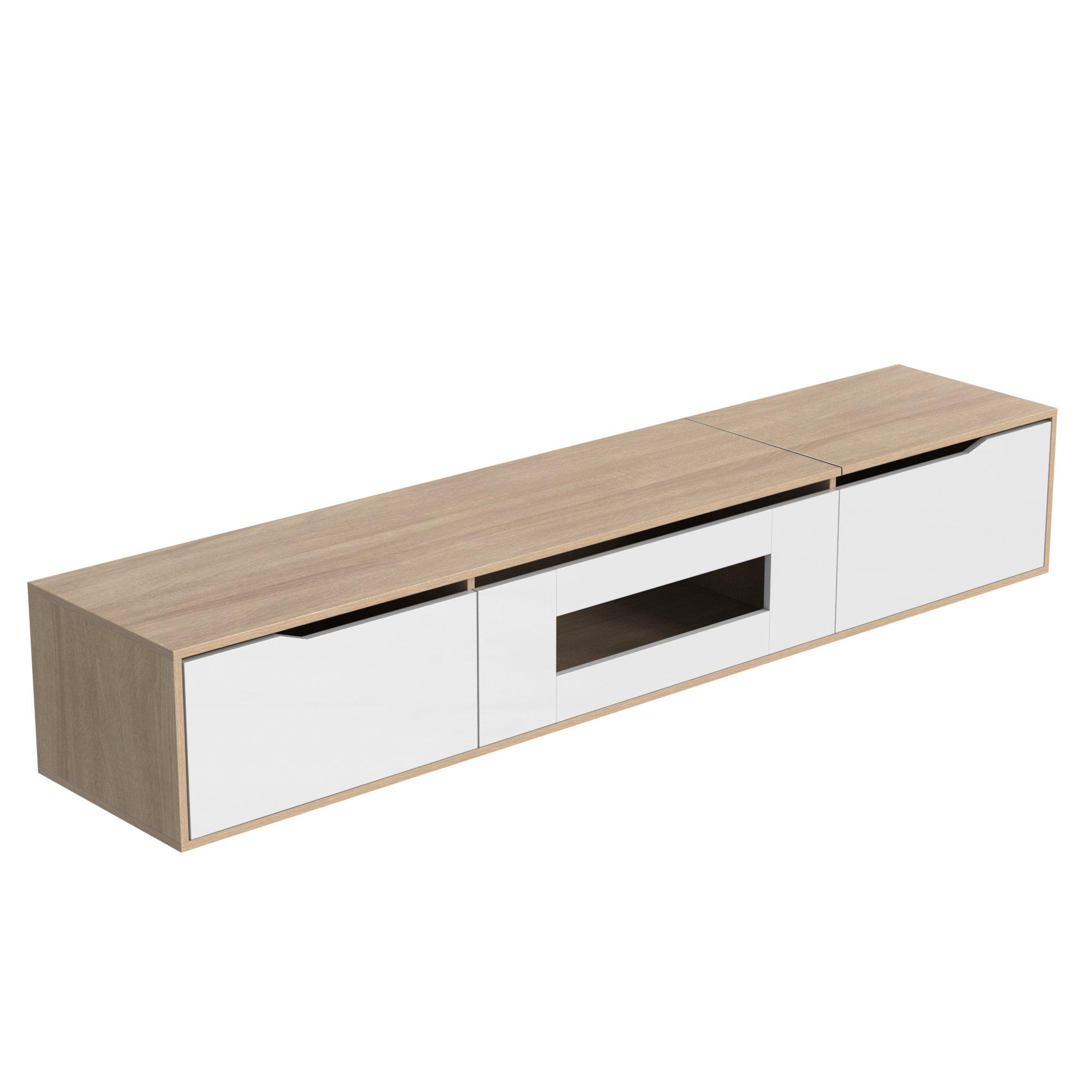 White - Urban Meuble - Modern TV Stand White Design with Ample Storage - 12