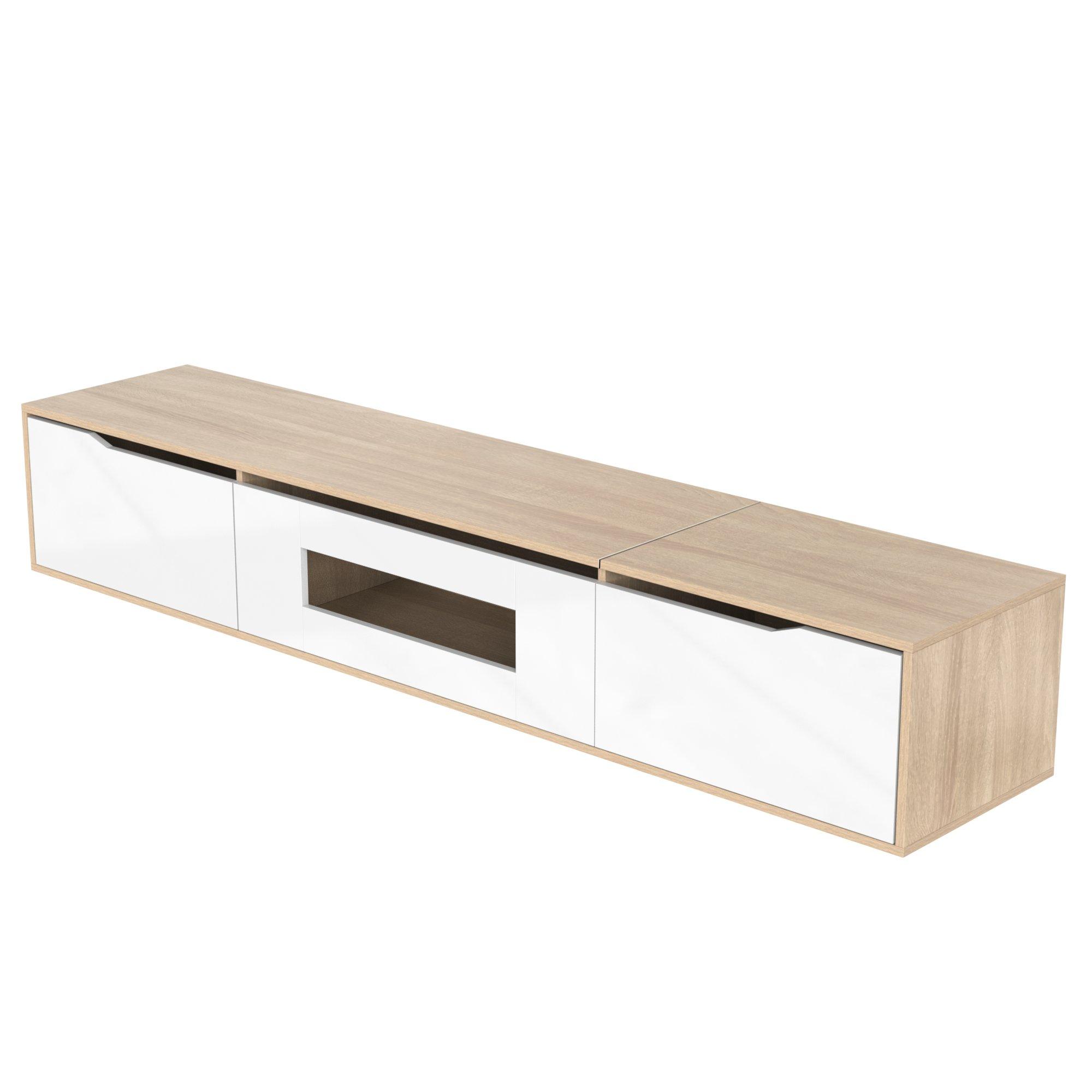 White - Urban Meuble - Modern TV Stand White Design with Ample Storage - 8