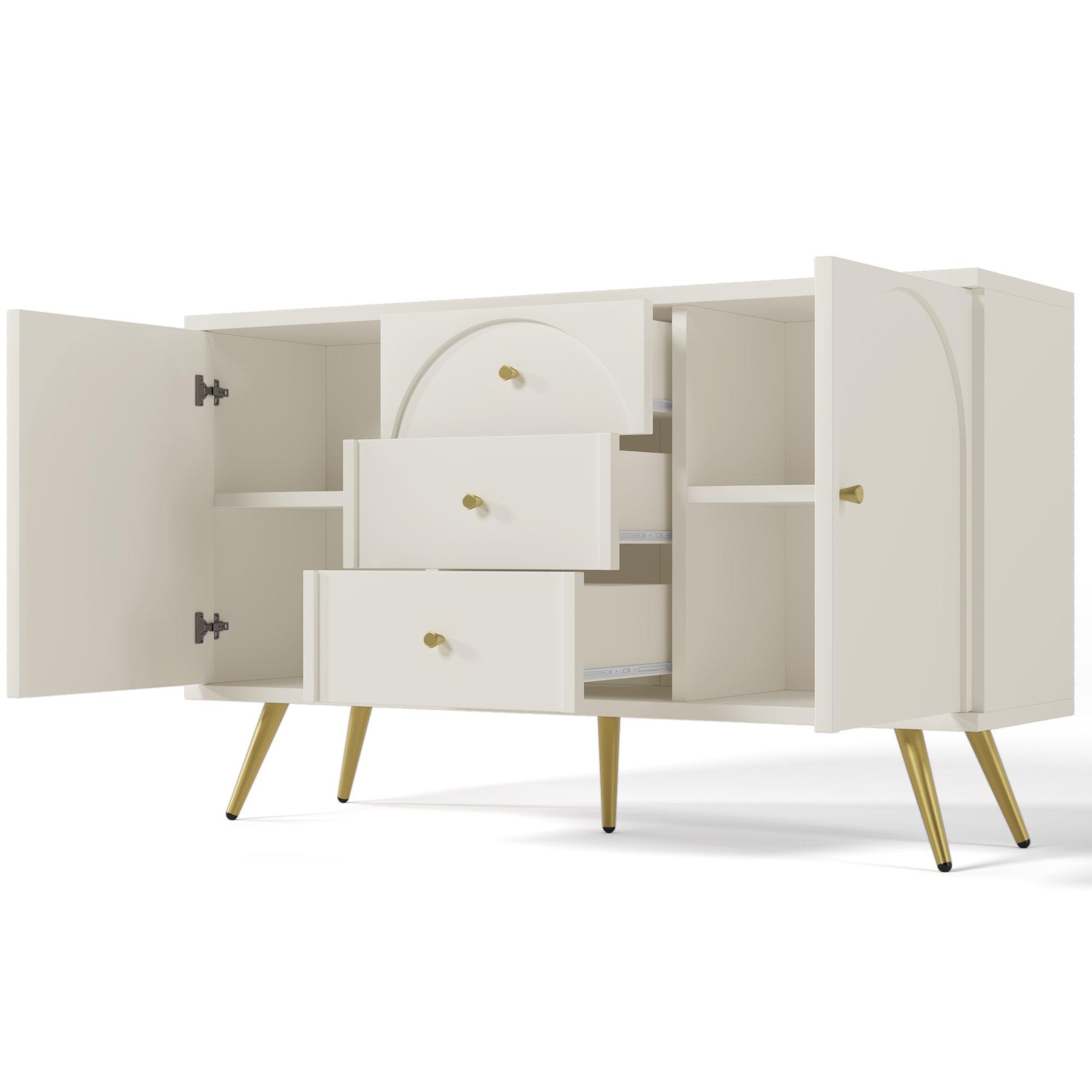 White - Urban Meuble - White Sideboard Modern Design Ample Storage - 8