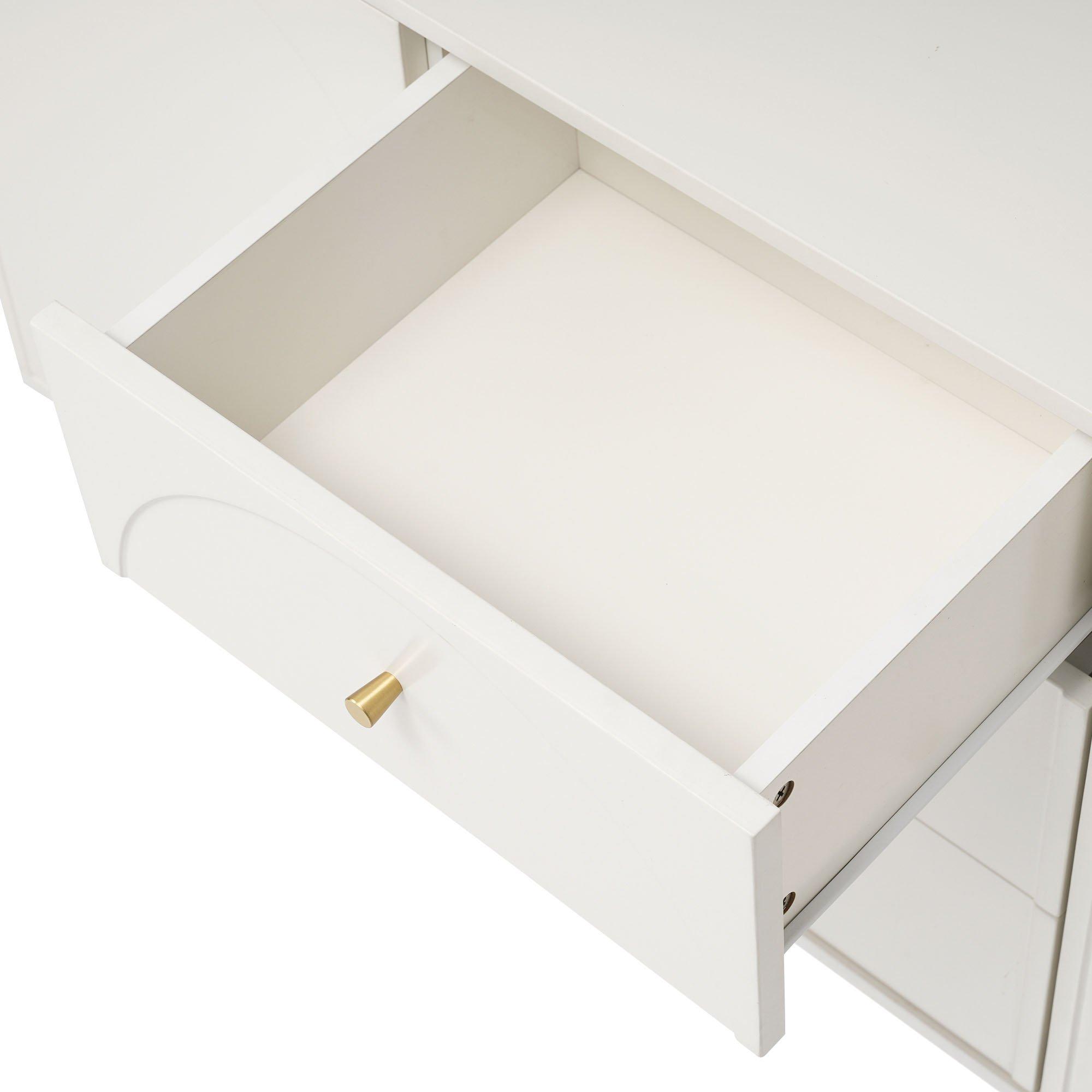 White - Urban Meuble - White Sideboard Modern Design Ample Storage - 10