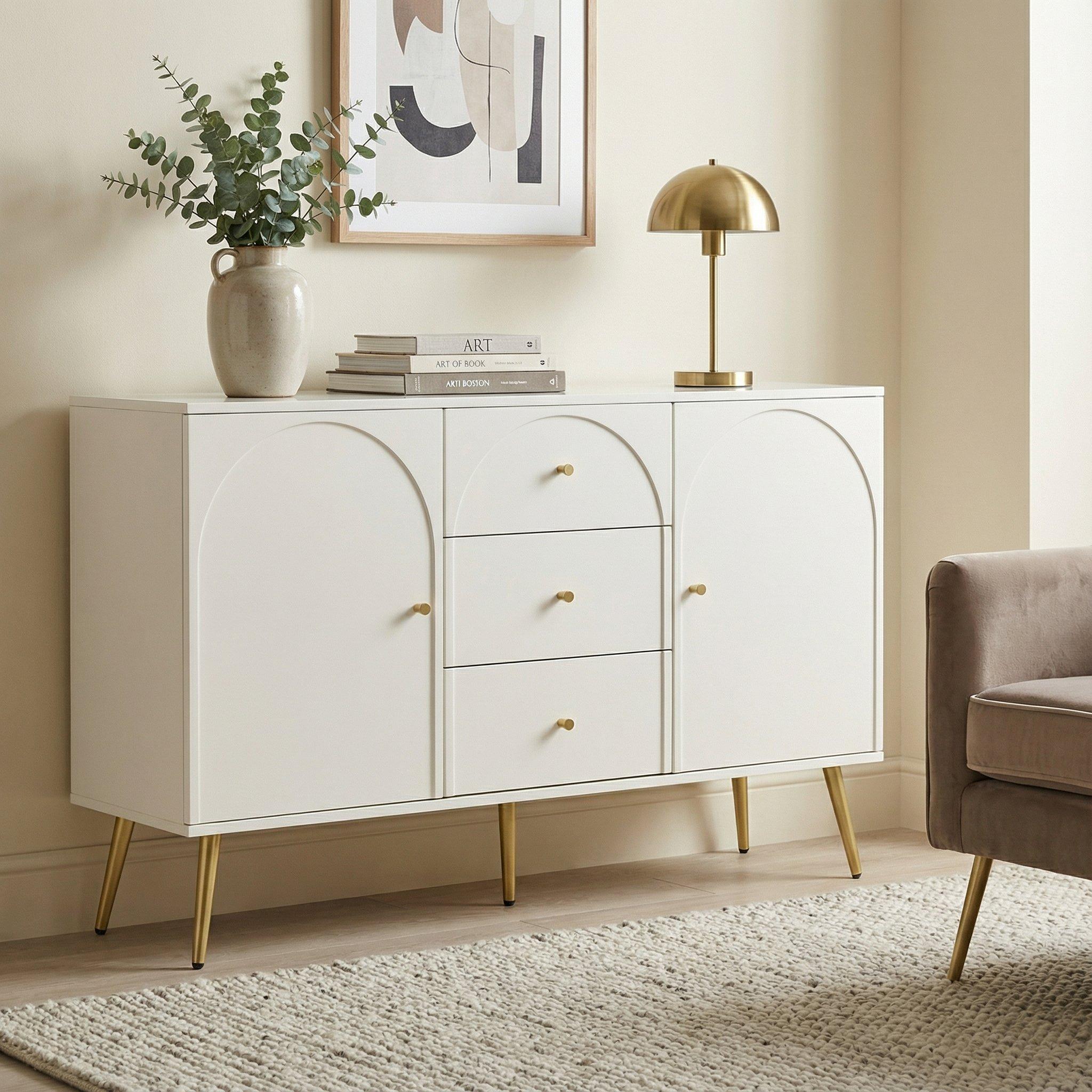 Urban Meuble  Modern Sideboard With Ample Storage White
