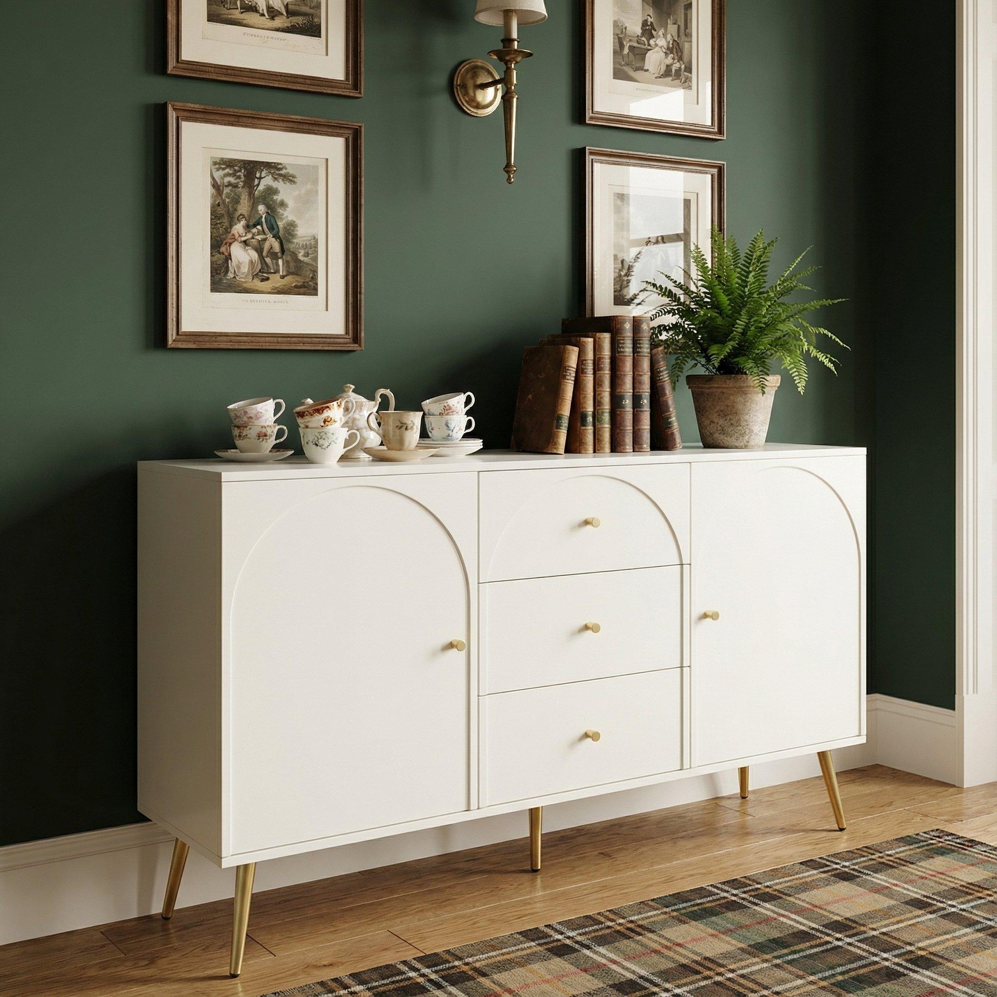 White - Urban Meuble - Modern White Console Table - 1