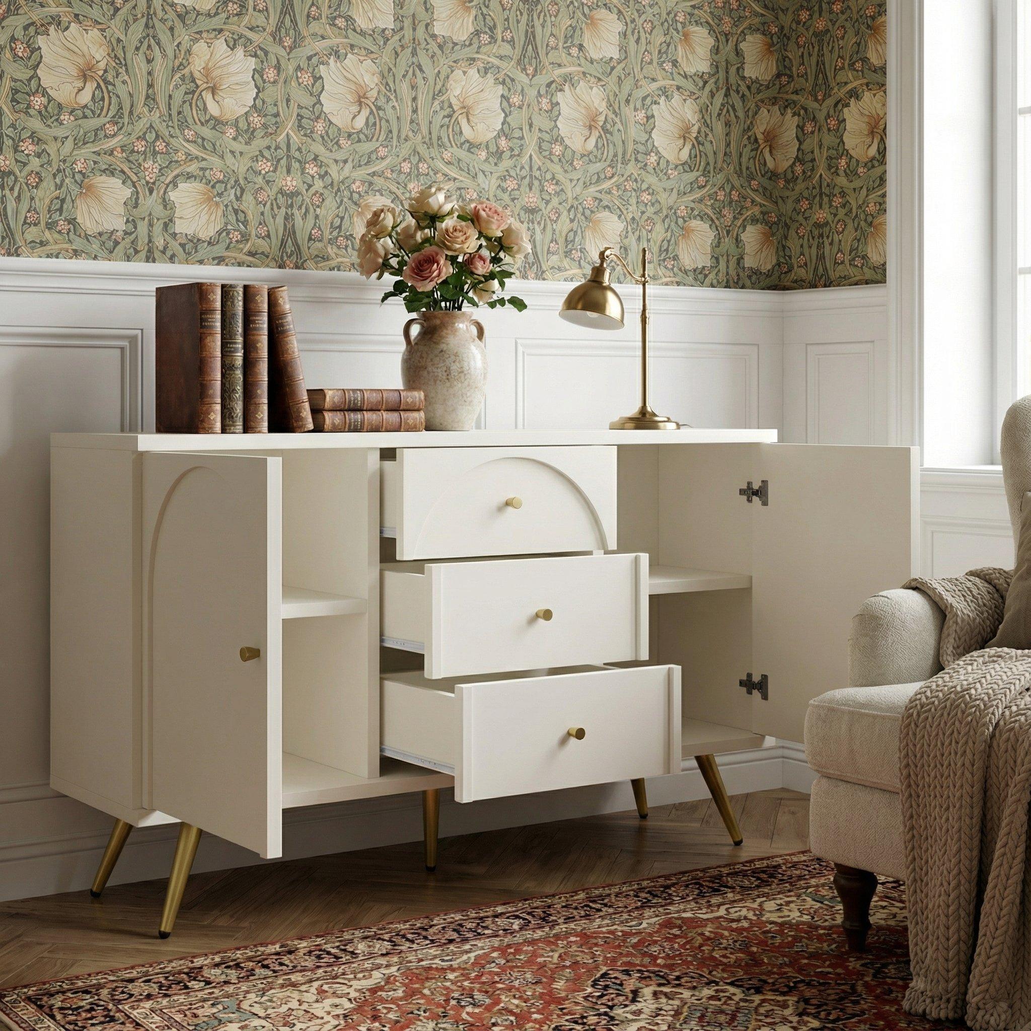 White - Urban Meuble - Modern White Console Table - 3