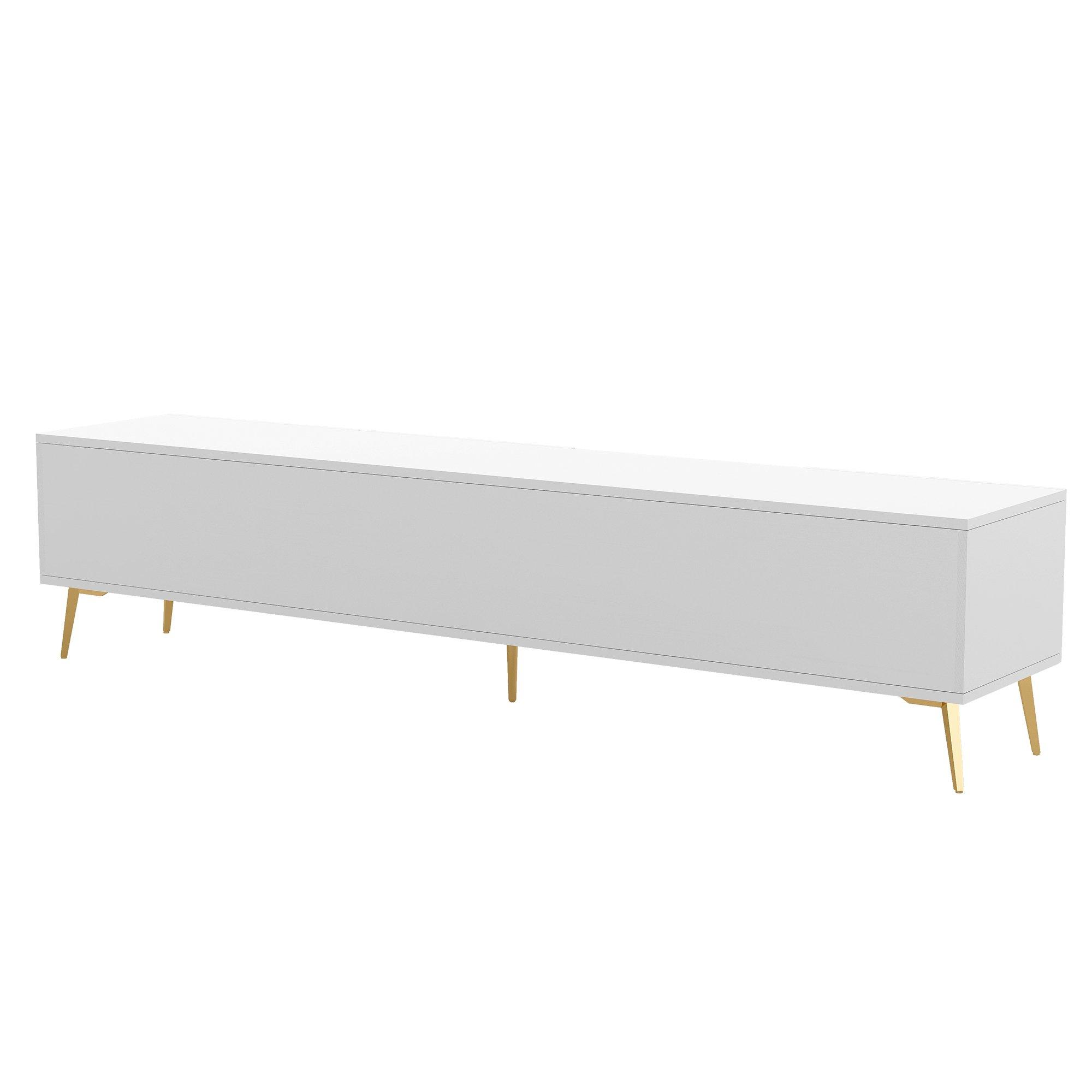 White - Urban Meuble - Modern TV Stand White Space-Saving Design - 14