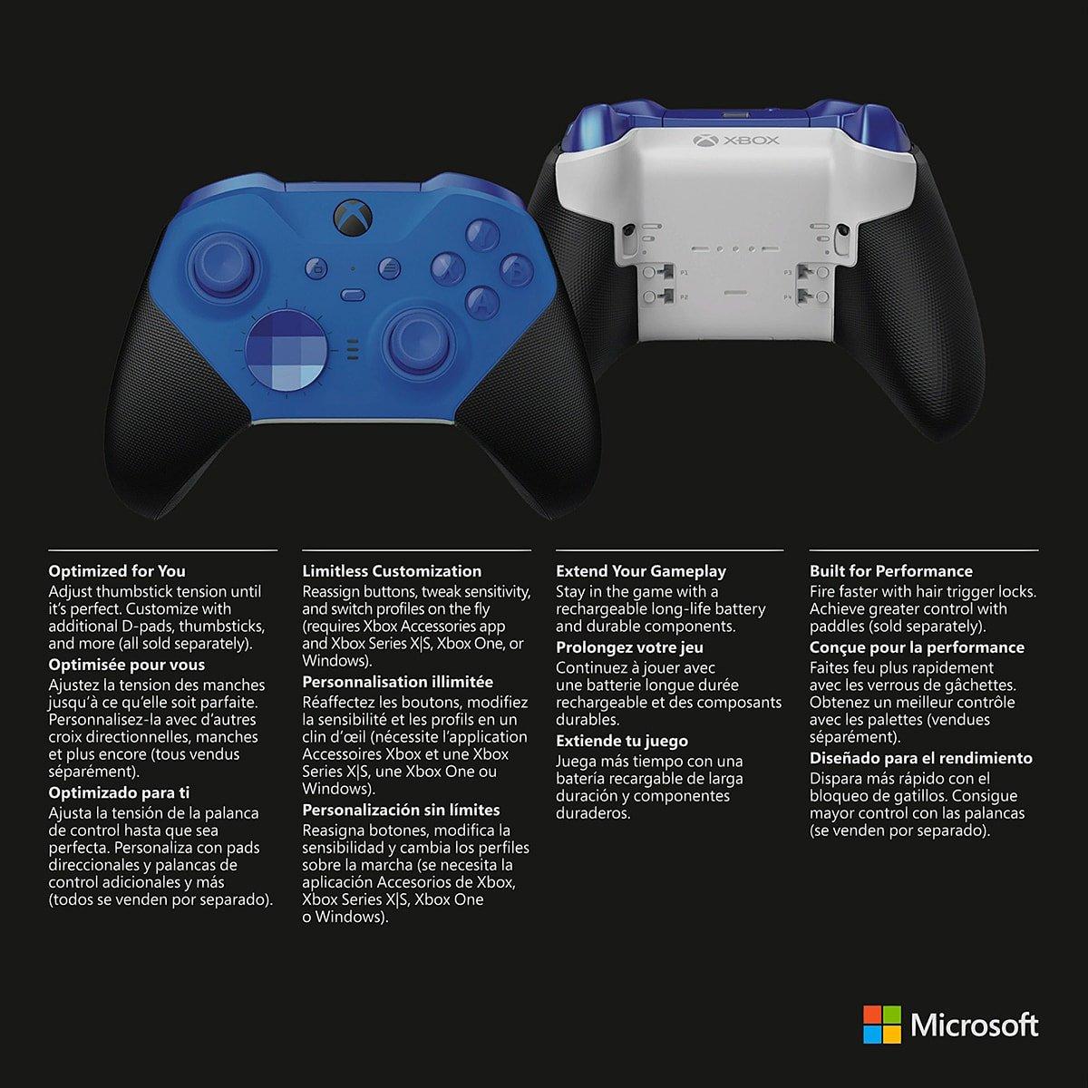 Core Blue - Xbox - Elite Wireless Controller Series 2 Core Blue - 6