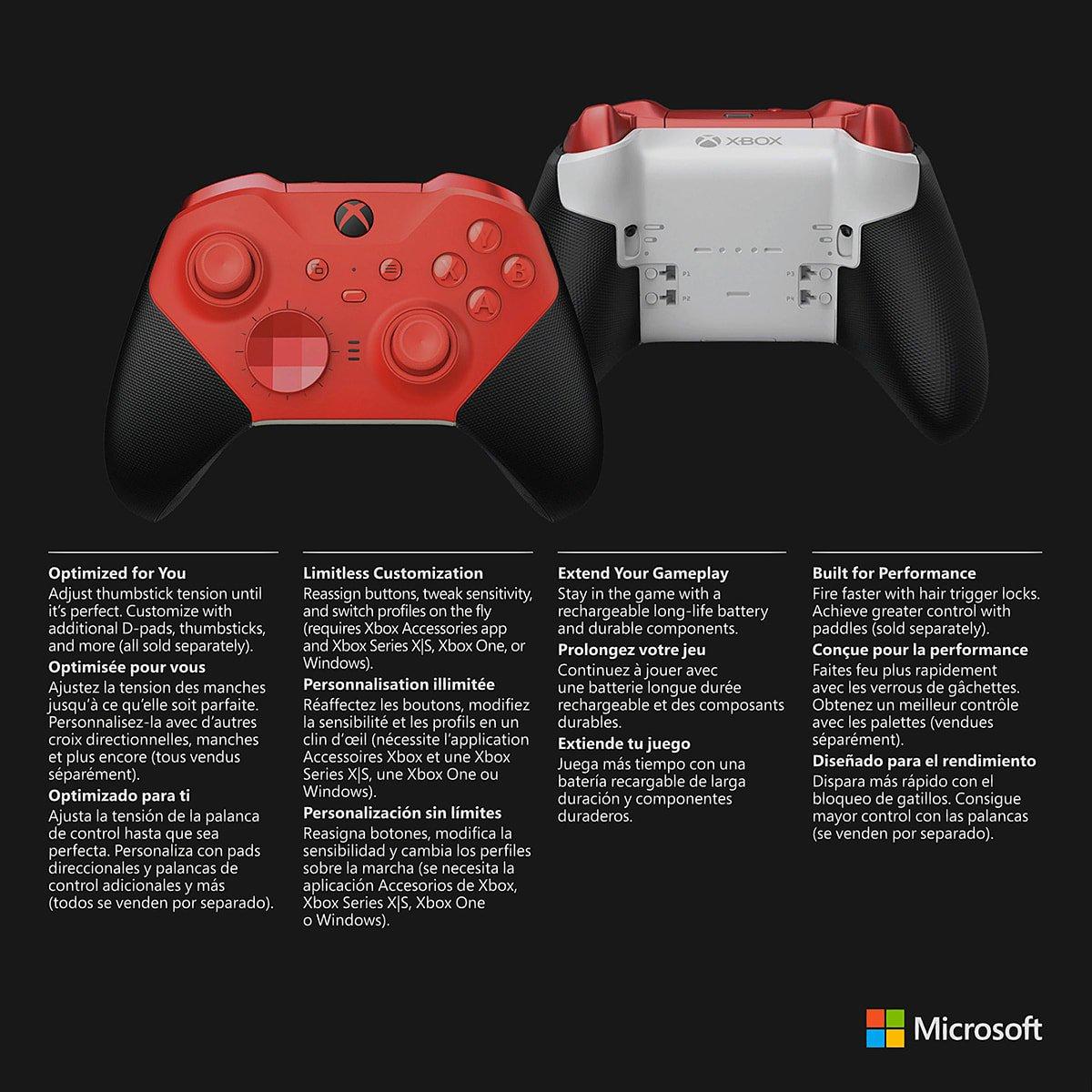 Kernrot - Xbox - Elite Wireless Controller Series 2 Core Red - 4
