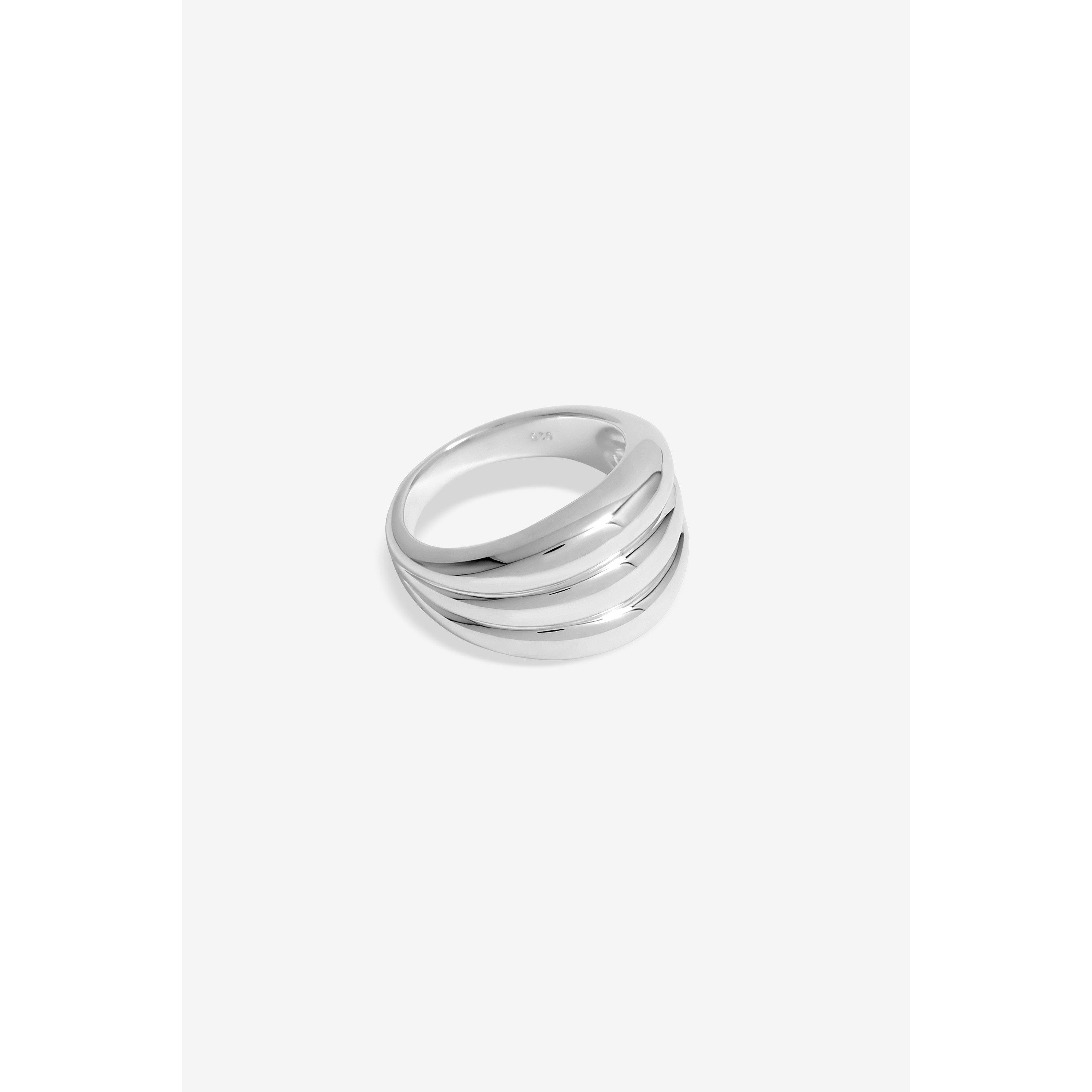 Silver - Simply Silver - Sterling Silver 925 Chunky Polished Ring - 1